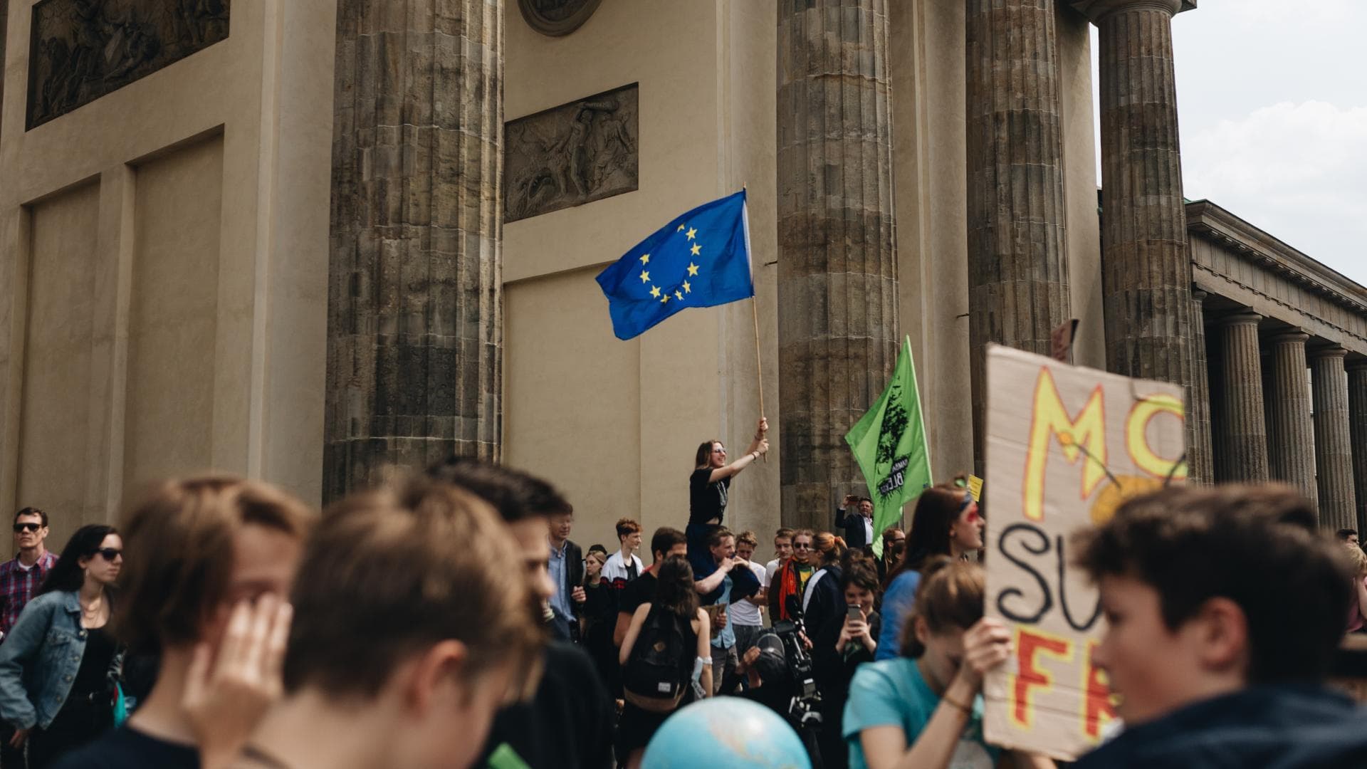 Schüler bei Fridays for Future Demonstration