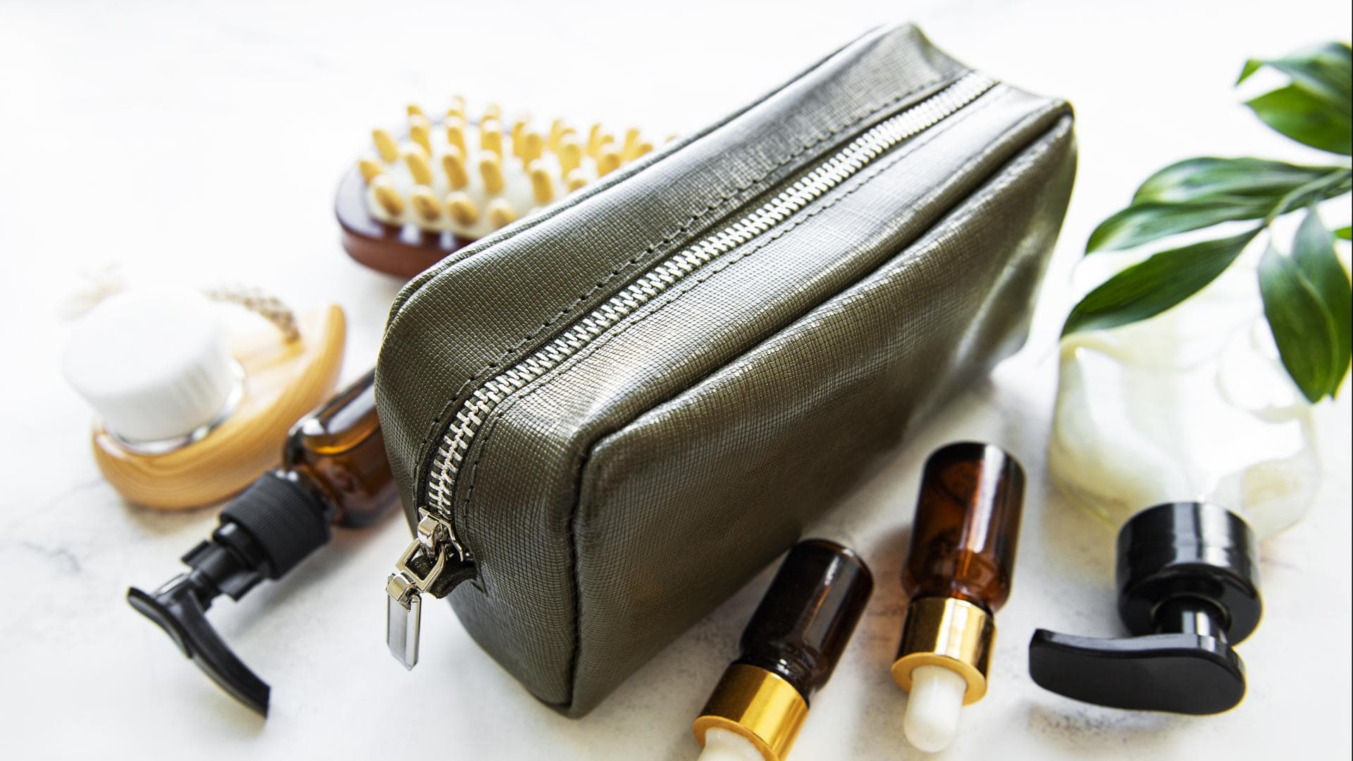 Kosmetiktasche für den Urlaub