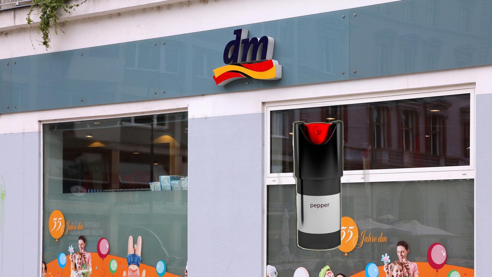 Dm verkauft Pfefferspray quer 