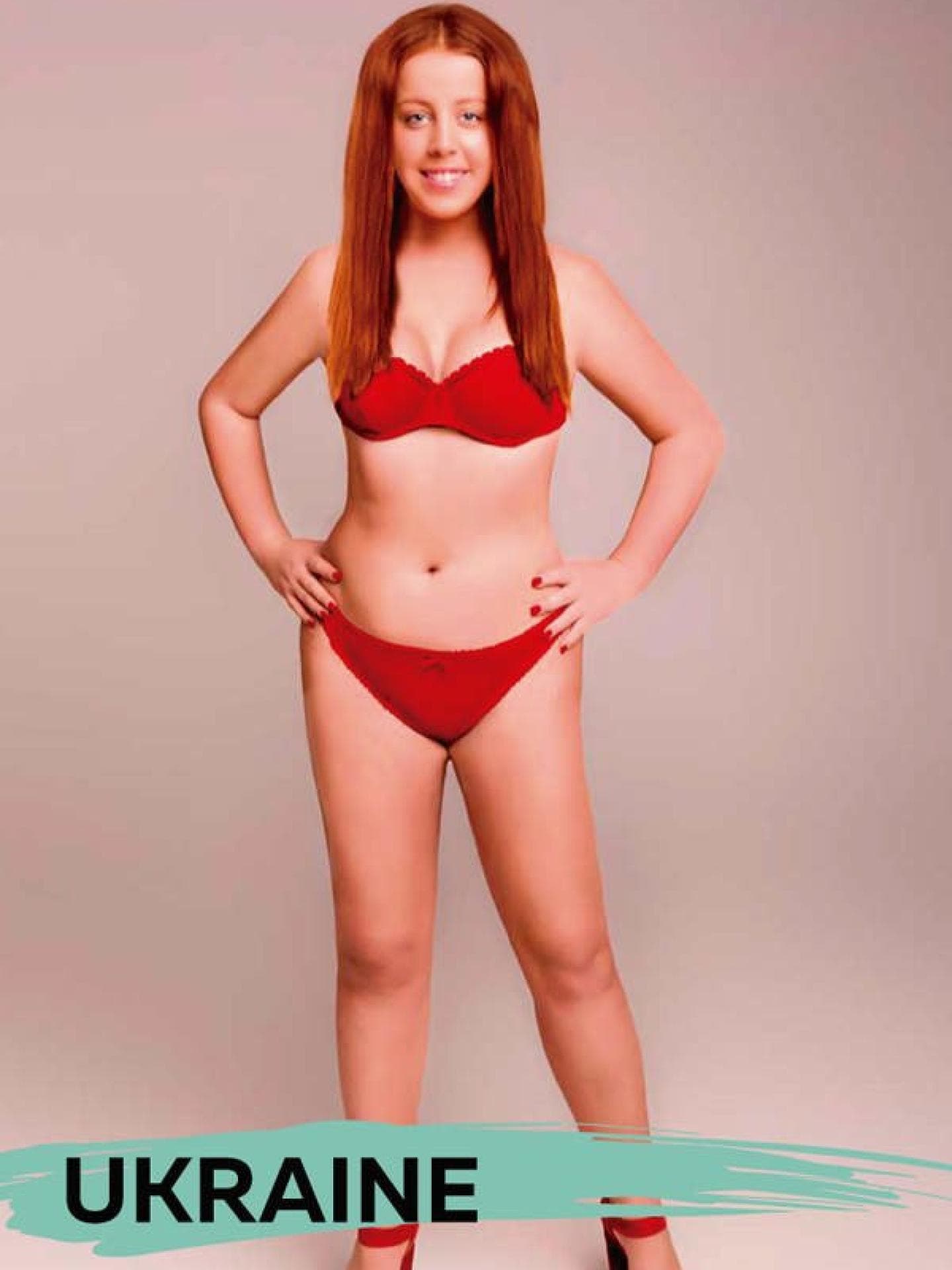 Der perfekte Body in der Ukraine Frau in roter Unterwäsche