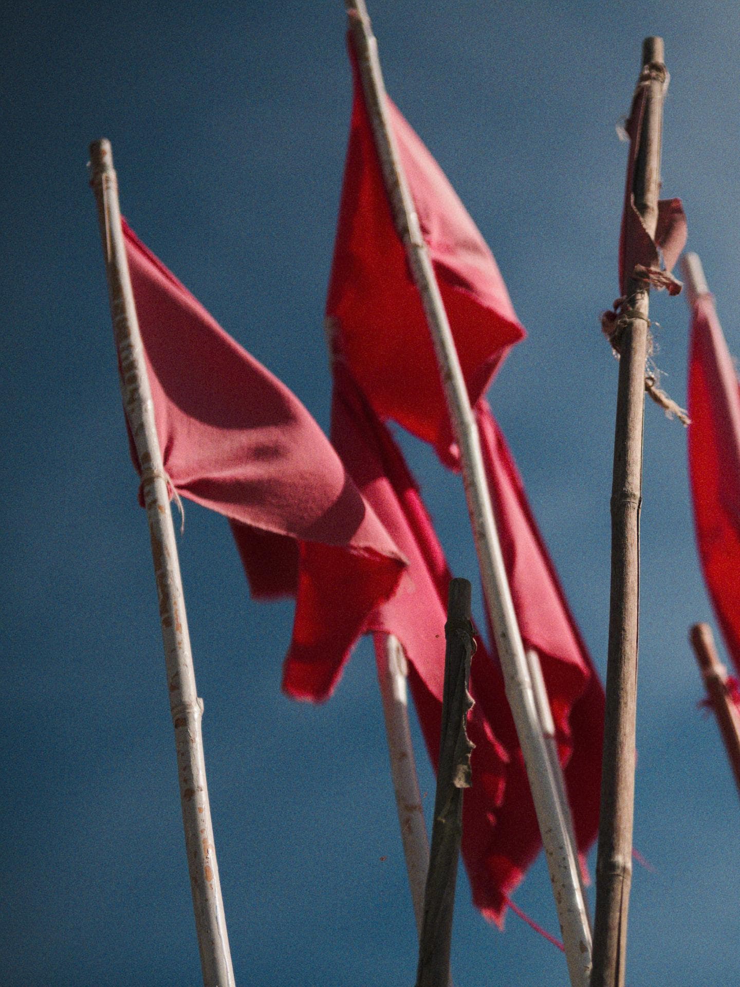 rote Fahnen