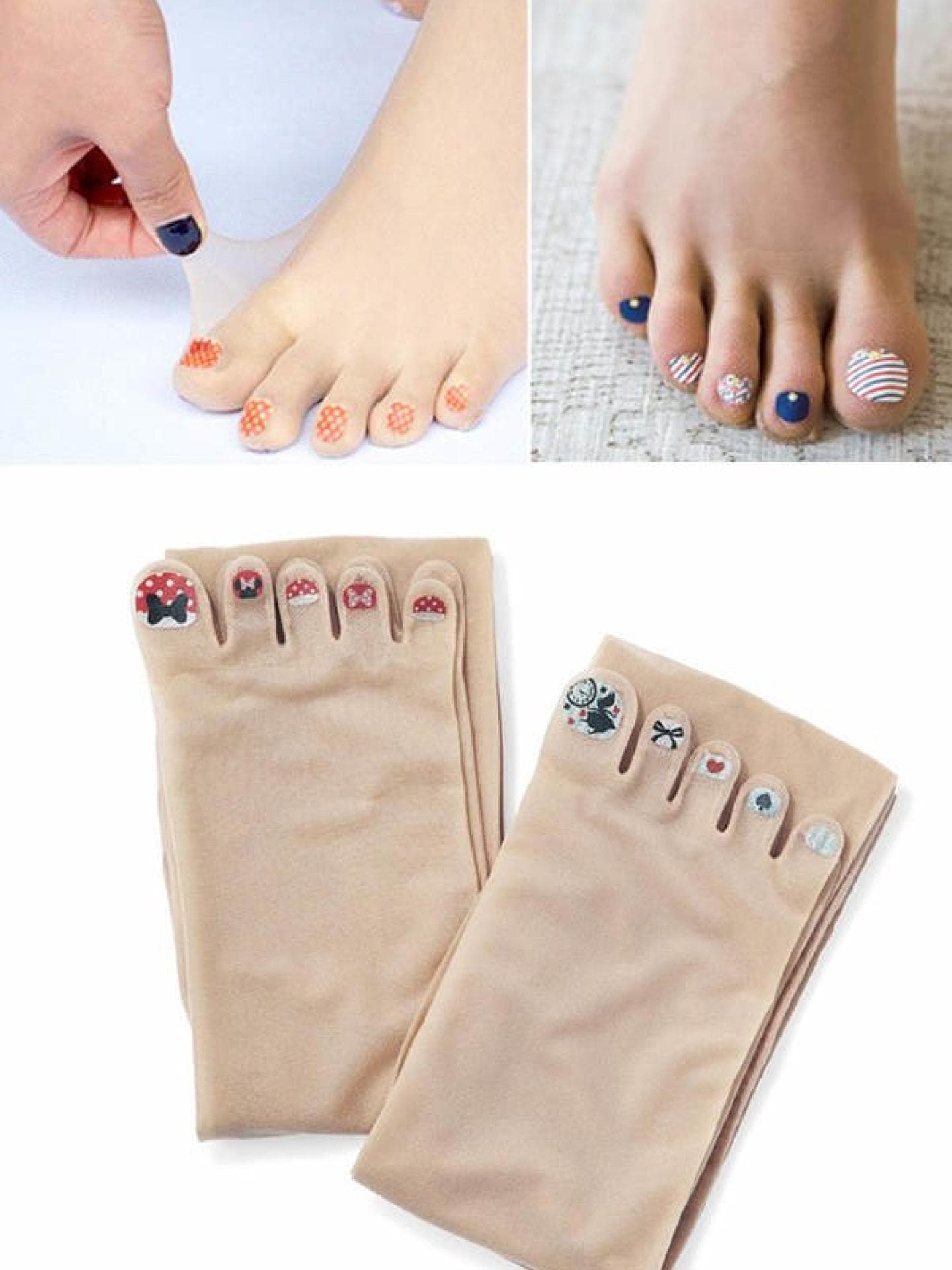 Strumpfhosen mit Fake-Nagellack