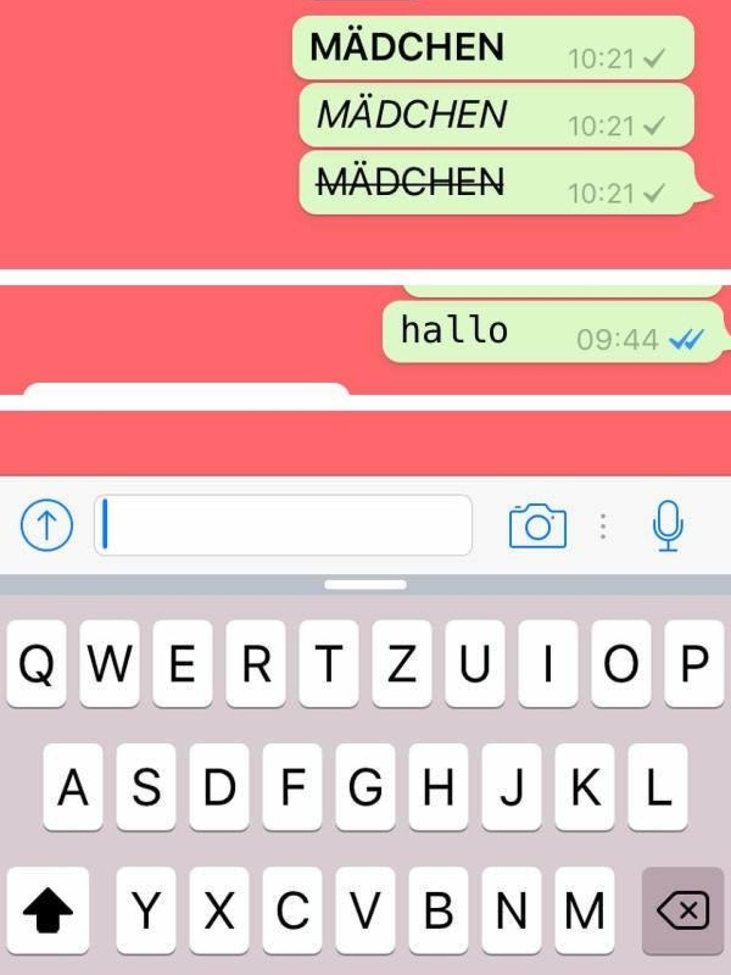 WhatsApp: Schrift ändern WhatsApp: Schrift ändern