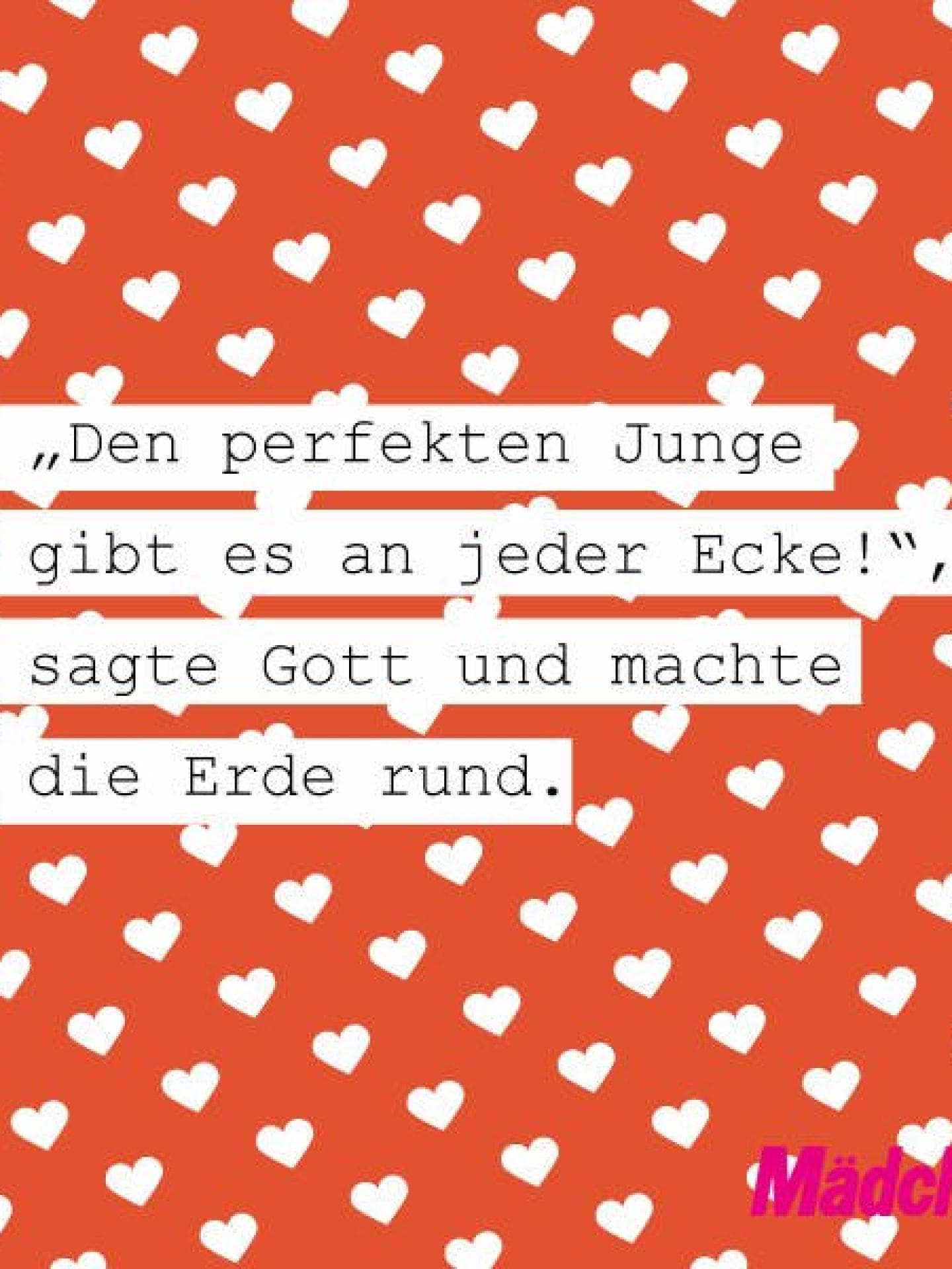 Spruch über Jungs