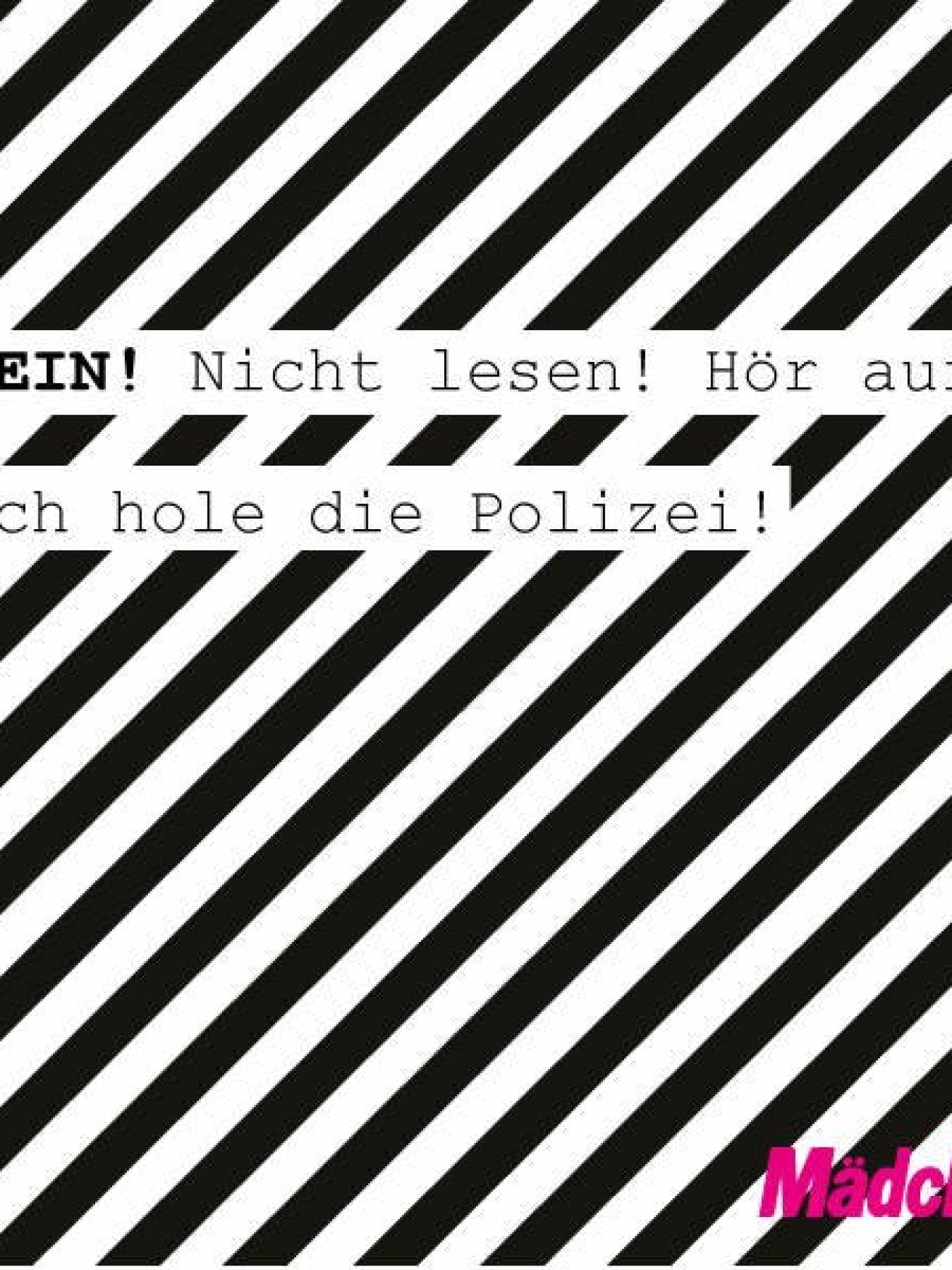 Nicht lesen!