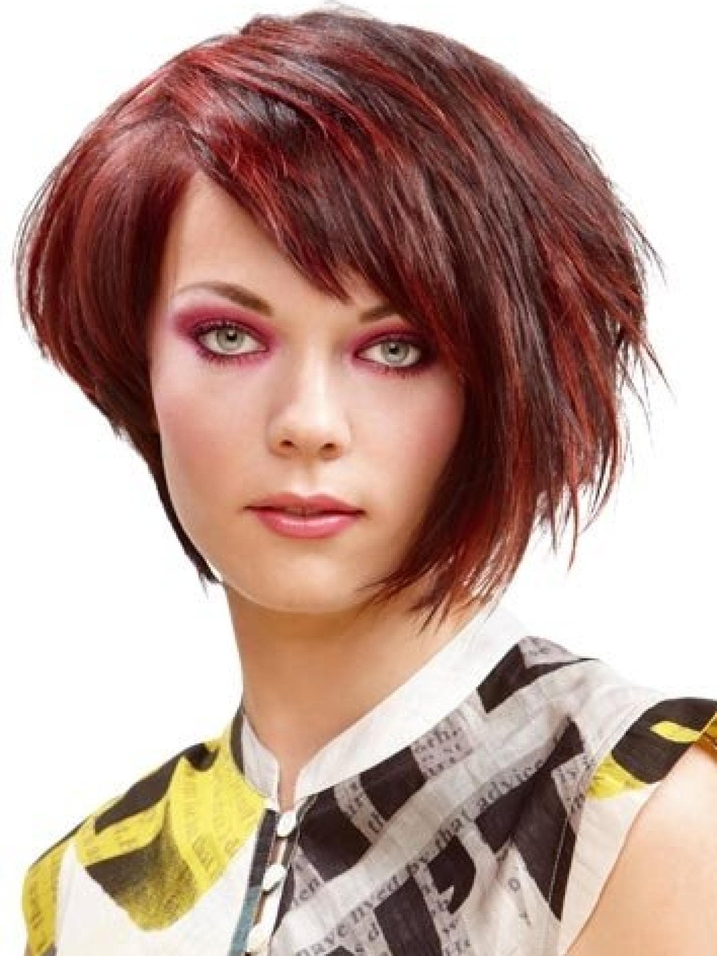 Kurzhaarfrisuren: roter Volumenschnitt