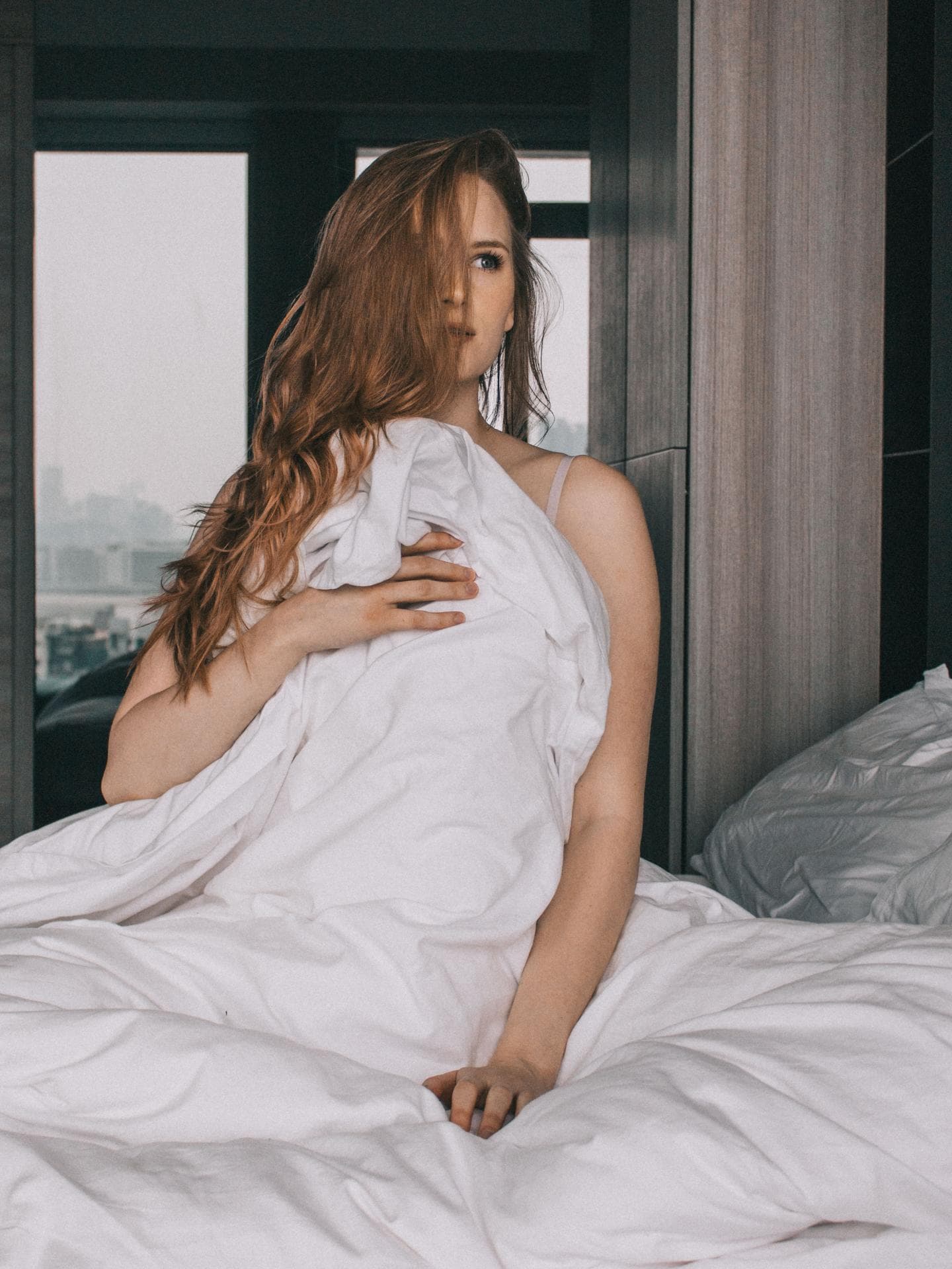 Mädchen im Bett