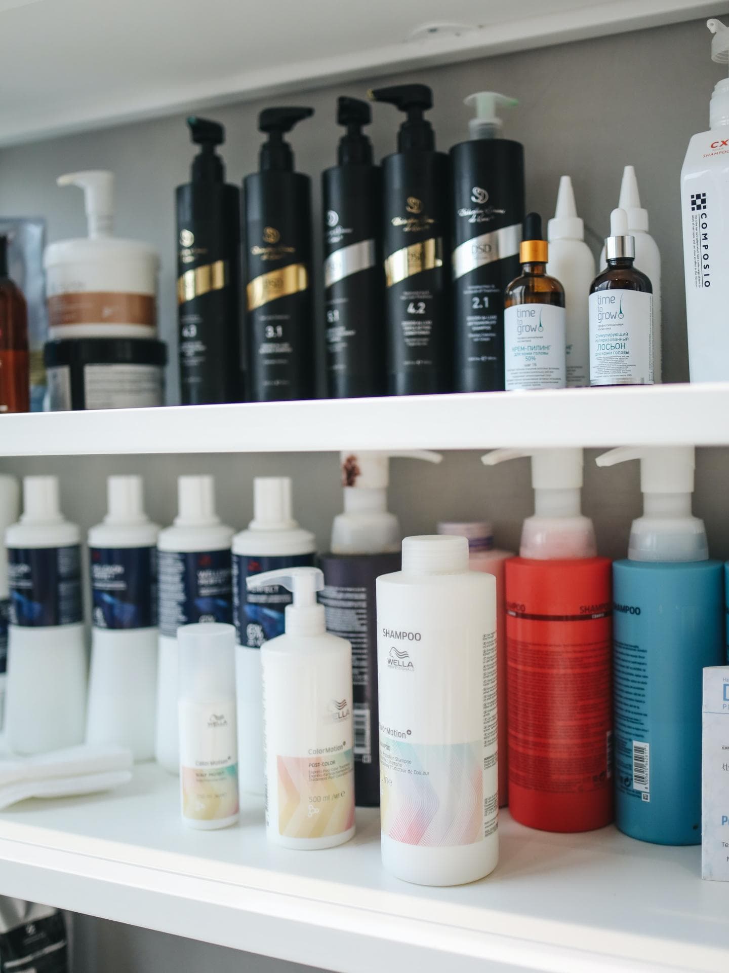Shampoos im Regal