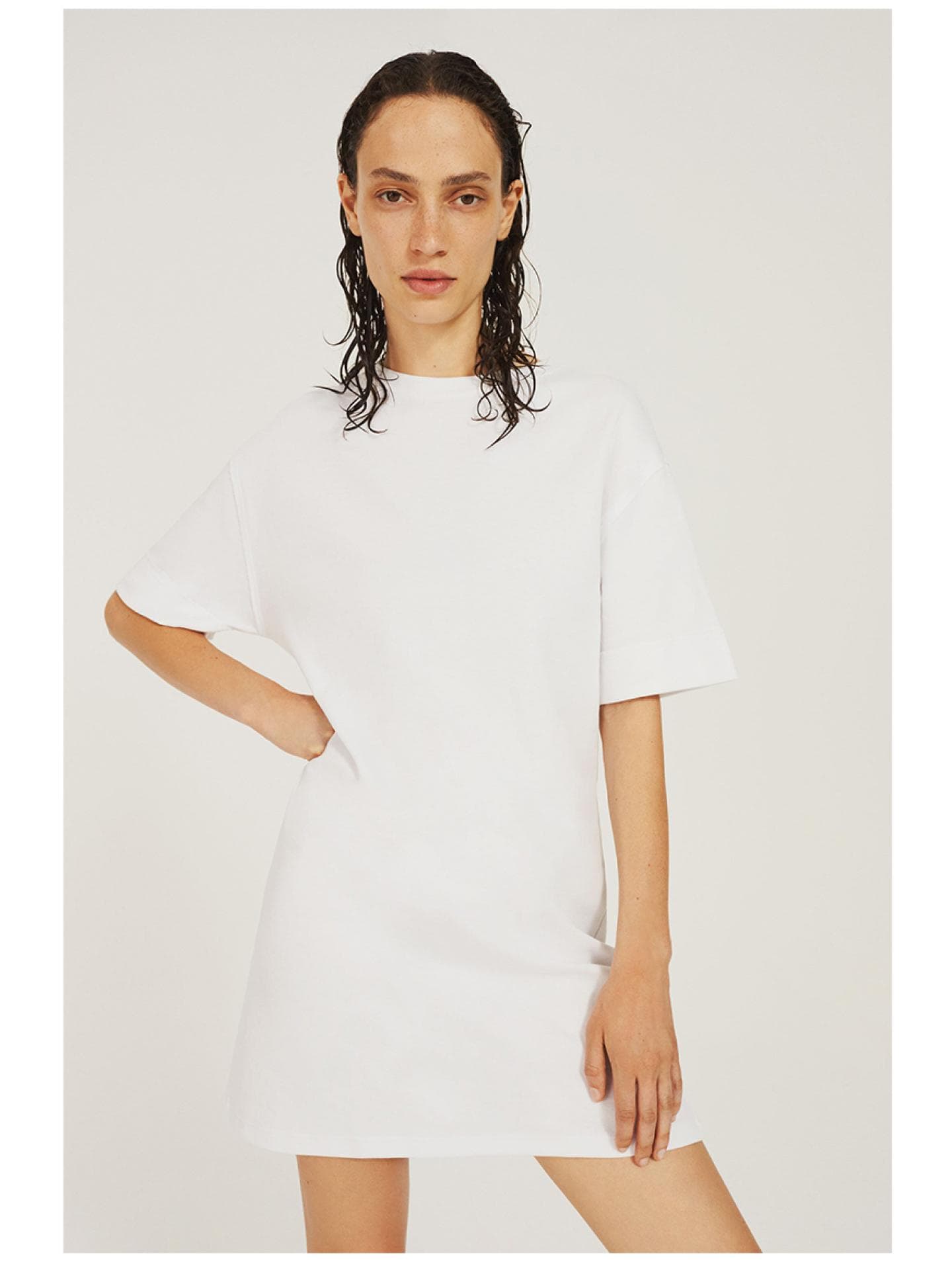 weißes T-Shirt Kleid Zara weißes T-Shirt Kleid Zara