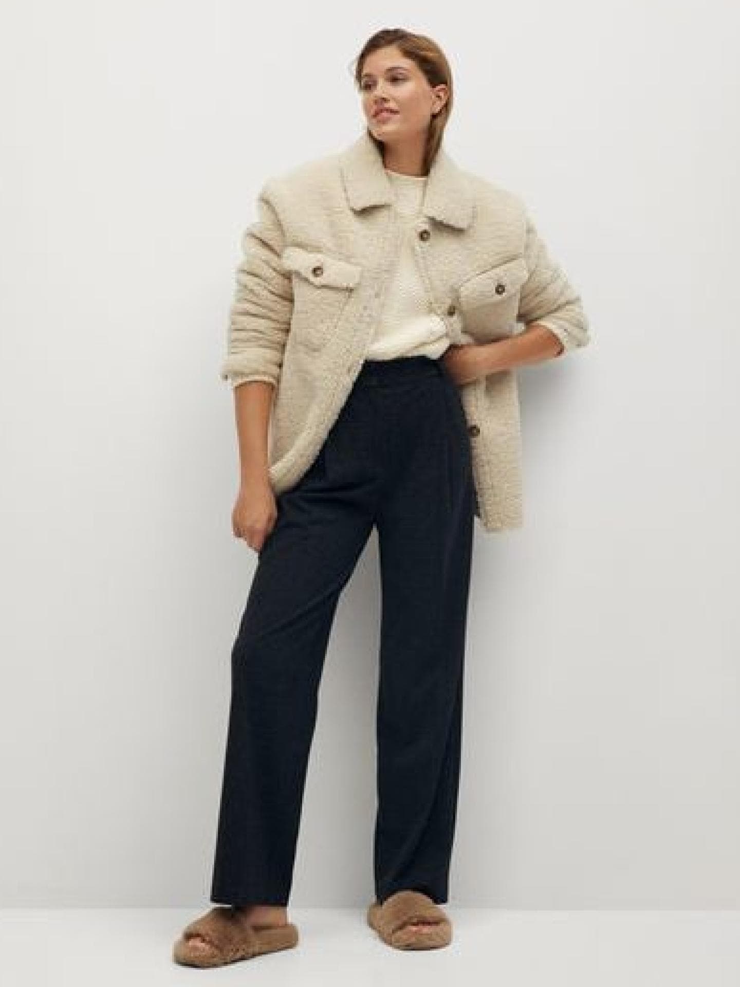 Mango Teddyfell-Jacke Mango Teddyfell-Jacke