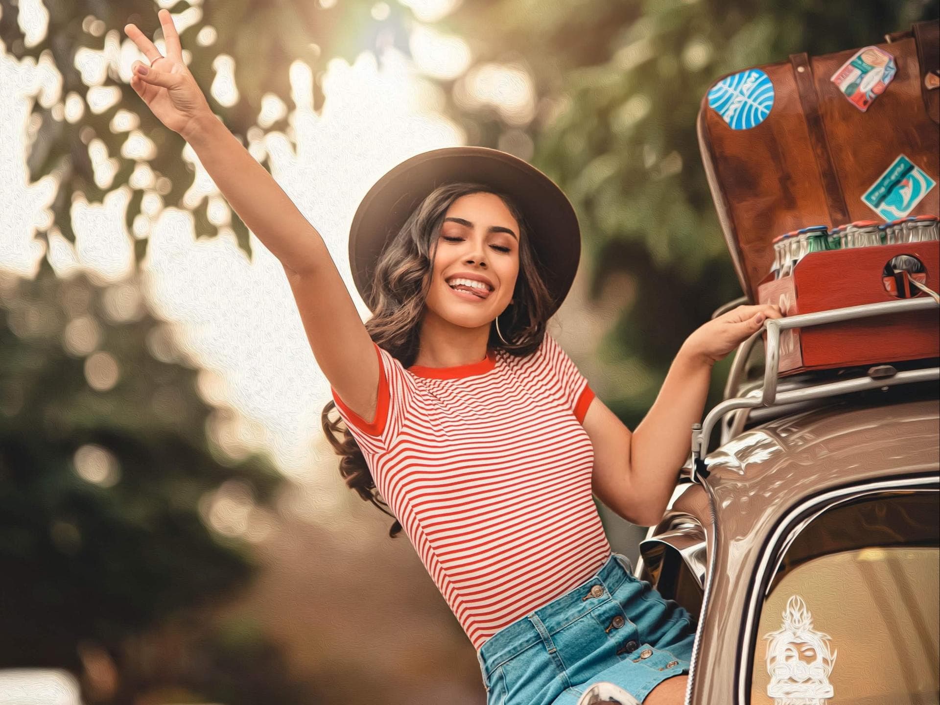 Auch als Single kann man das Leben voll genießen! Single Mädchen Auto