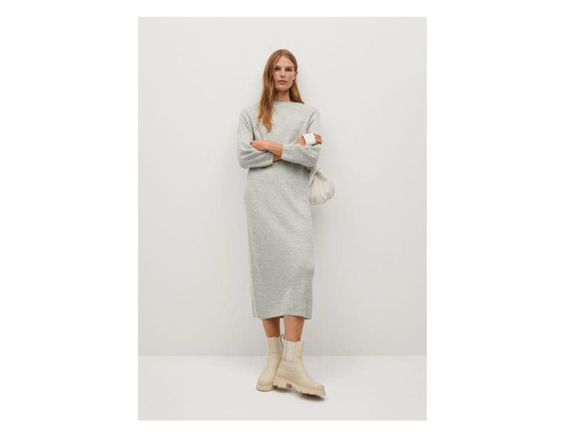 Langes Strickkleid von Mango
