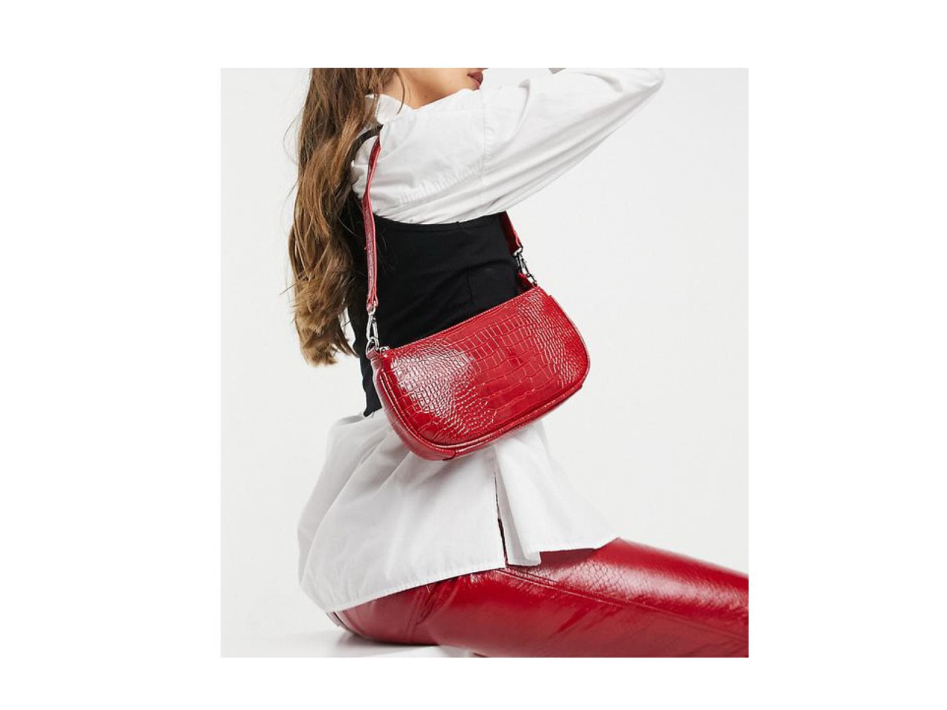 Schultertasche Kroko Schultertasche Kroko