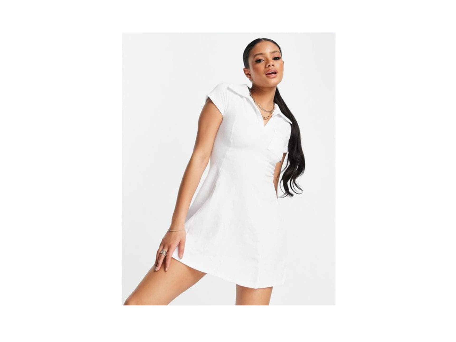 weißes Tenniskleid