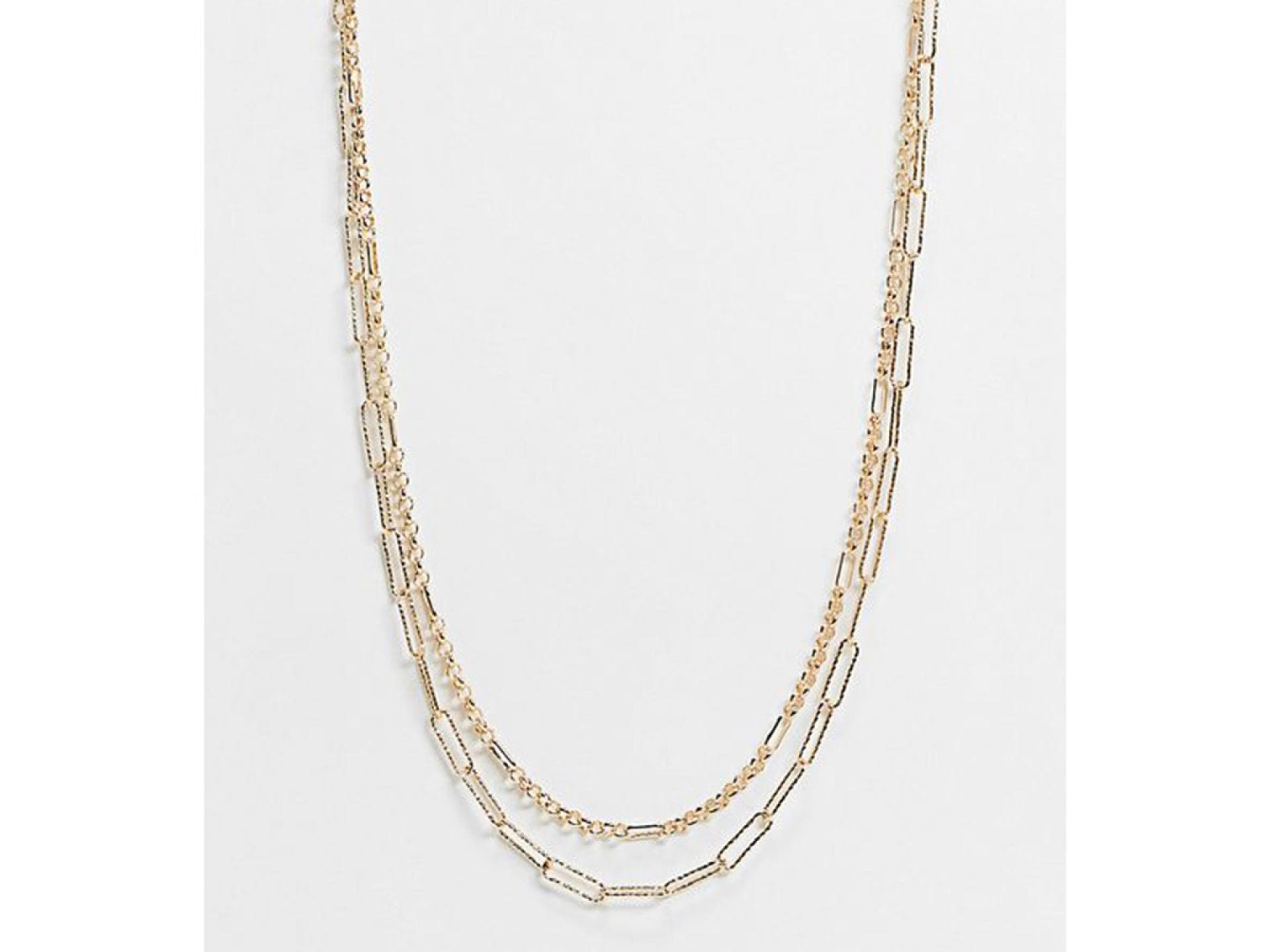 Zweireihige Kette in Gold