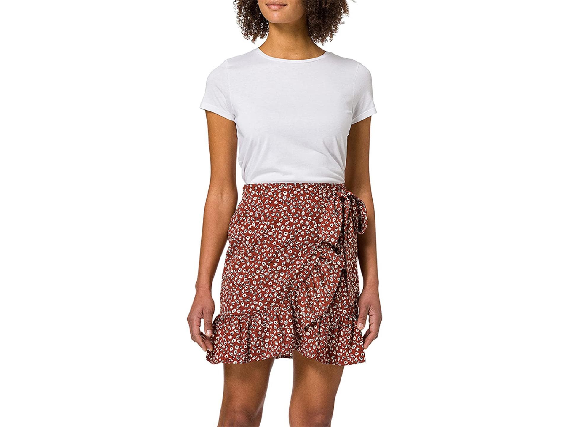Wickelrock mit Blumen-Print