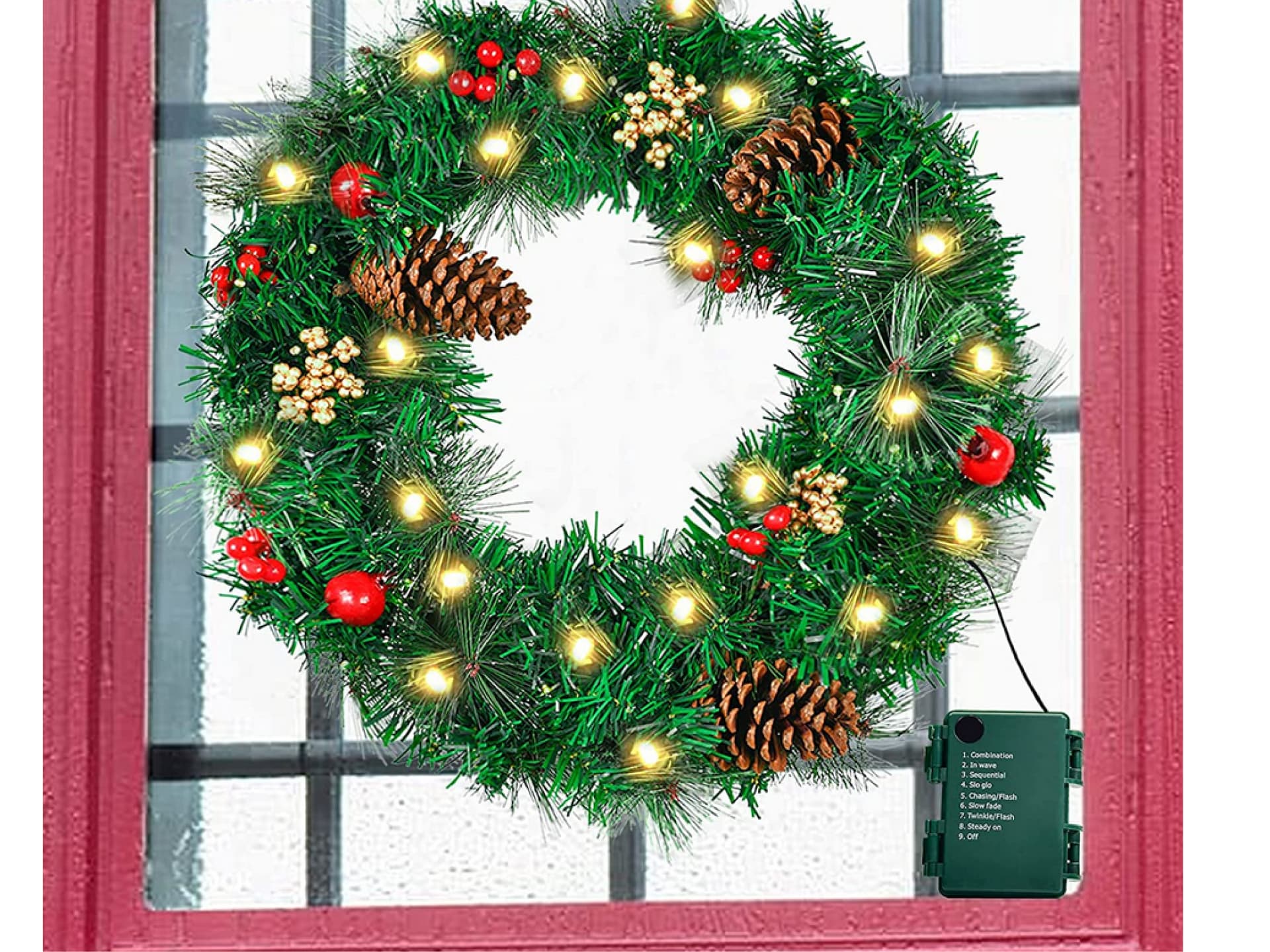 Weihnachtskranz Tür