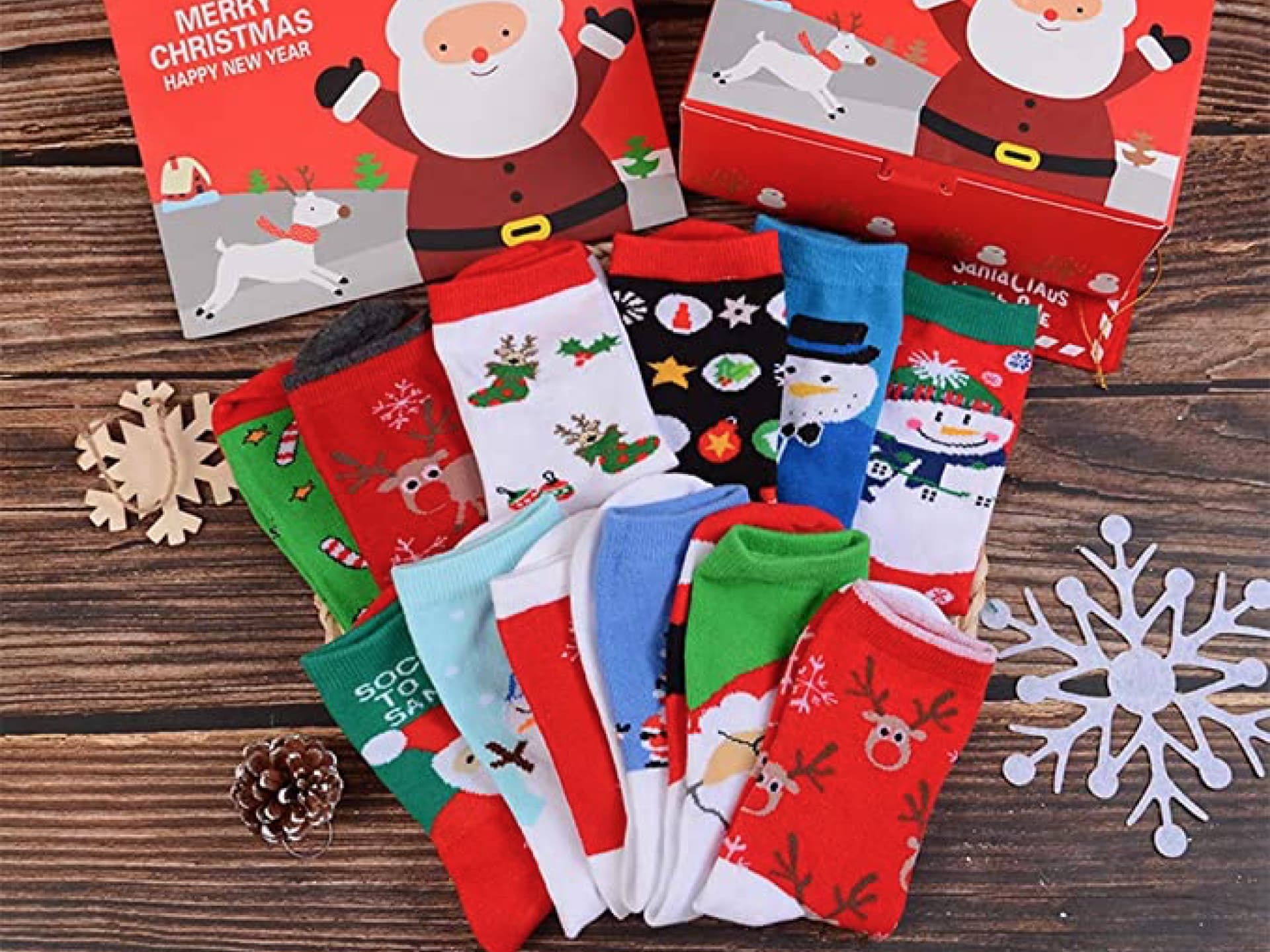 Weihnachtssocken bunt unisex