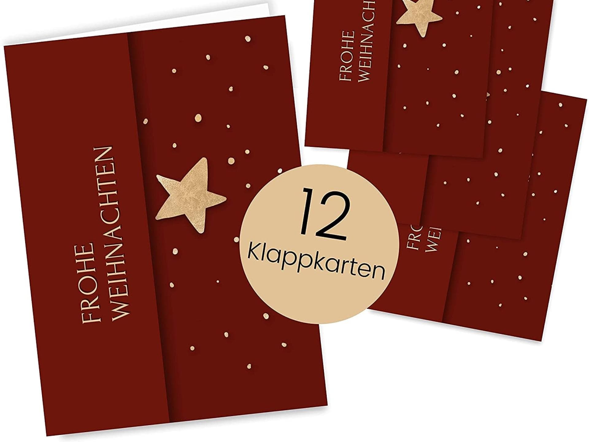 Weihnachtskarte Klappkarte rot