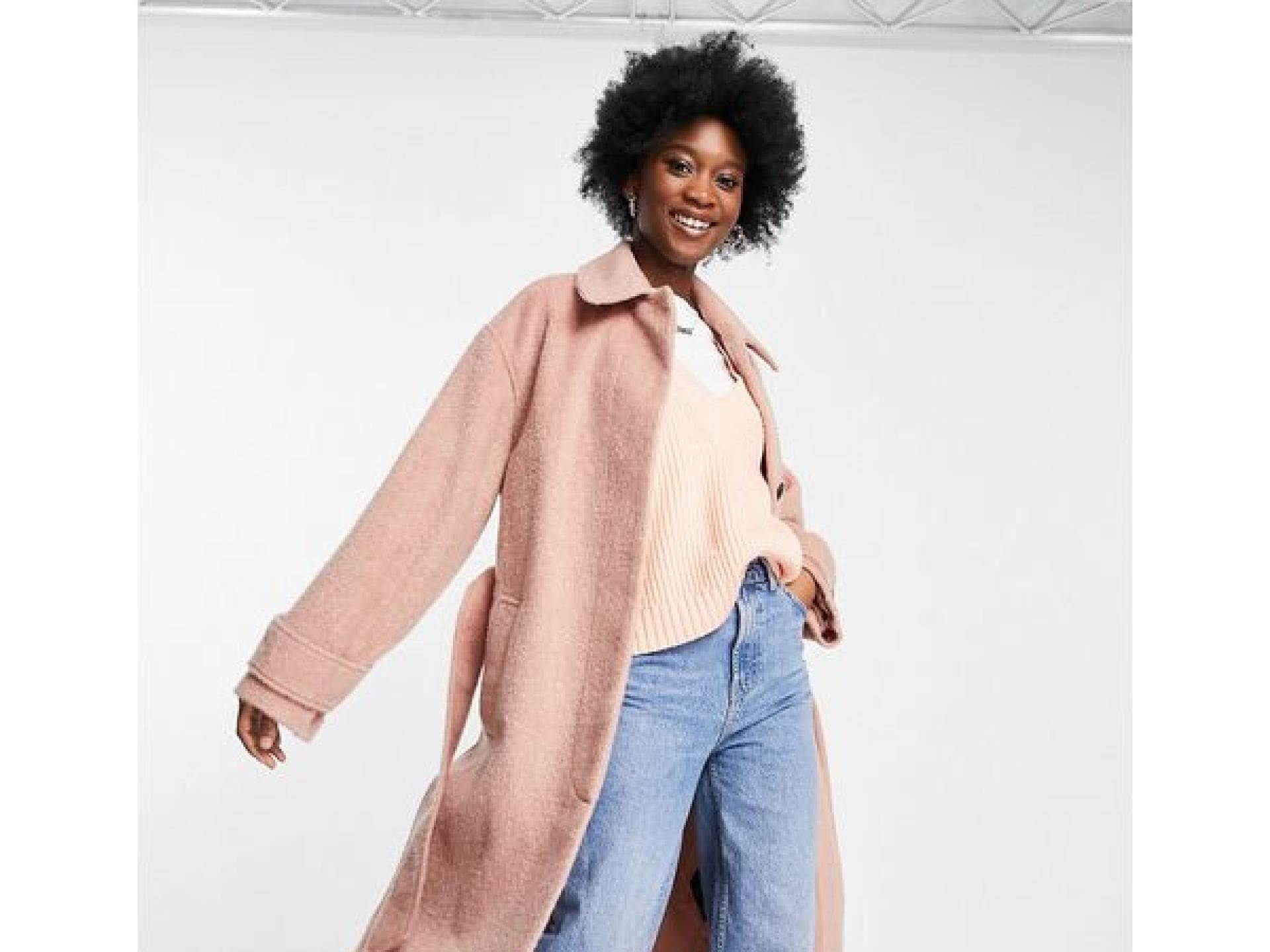 Wollmantel rosa ASOS