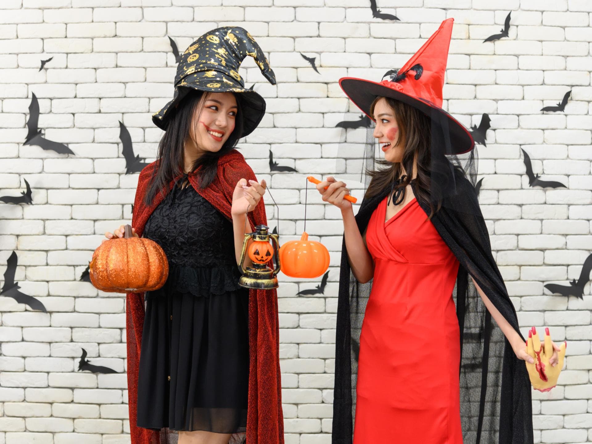 Zwei Freundinnen Halloween Kostüm