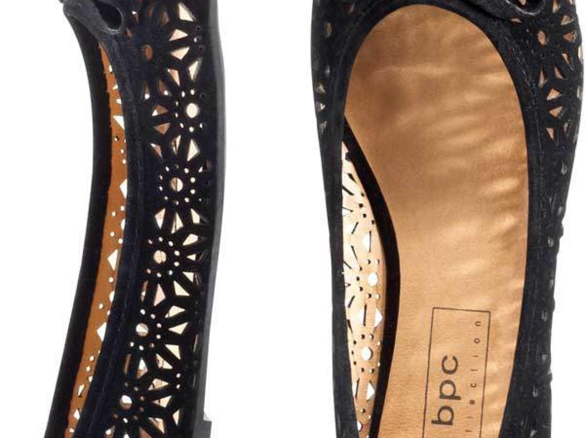 Schwarze Ballerinas mit Lochmuster von Bonprix Schwarze Ballerinas mit Lochmuster von Bonprix