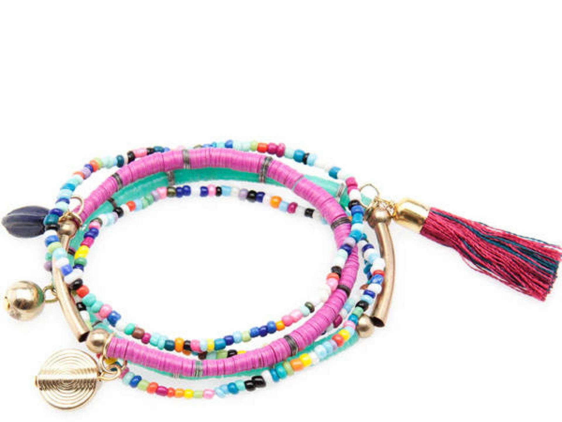 Bunte Armbänder von Bershka