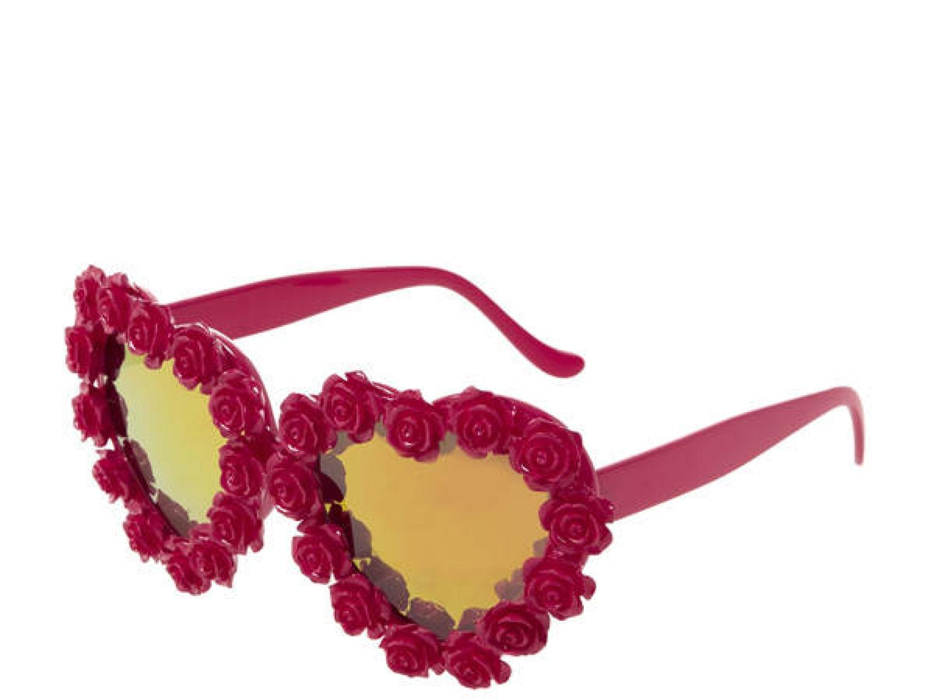 Herzchen-Brille mit Rosen von Primark