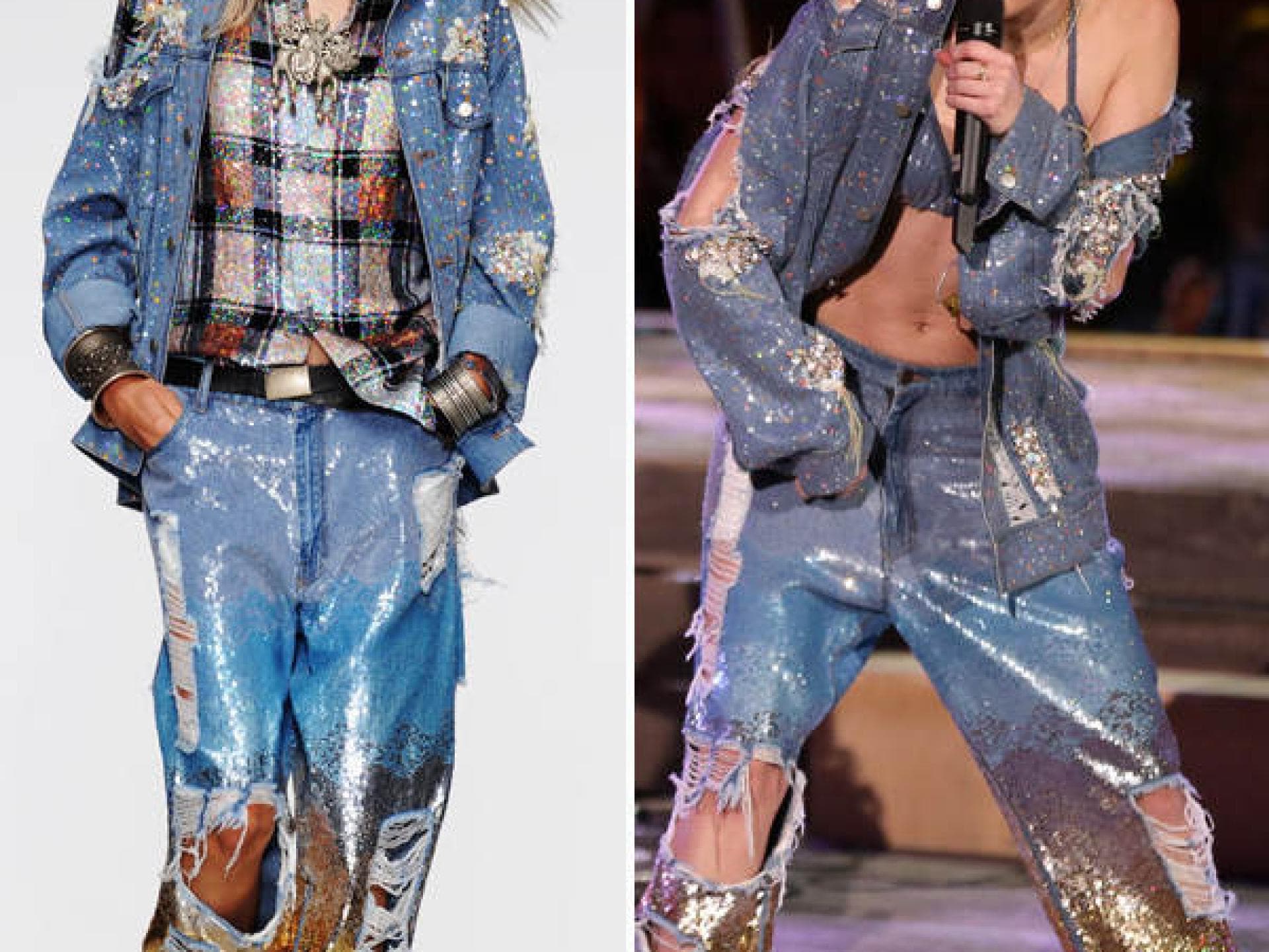 Miley Cyrus in Ashish Miley Cyrus in Ashish