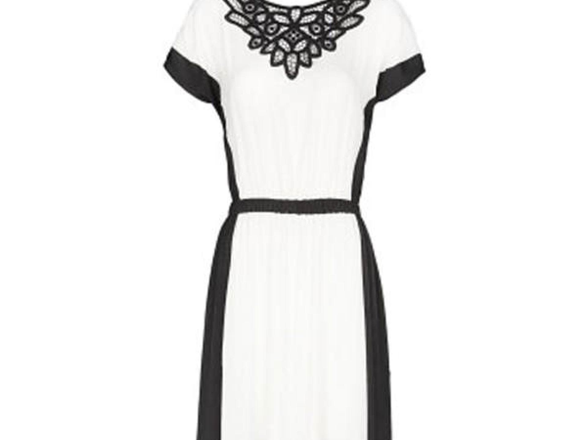 Kleid in Schwarz-Weiß von Mango