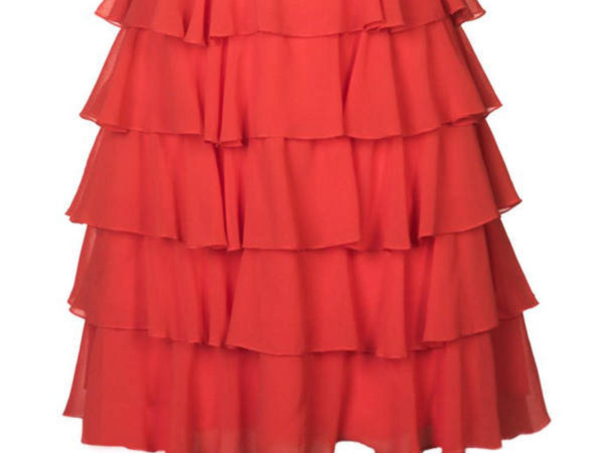 Rotes Volant-Kleid von Lipsy Rotes Volant-Kleid von Lipsy