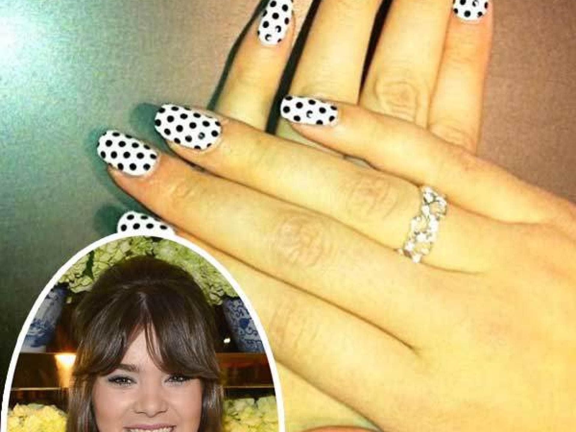 Hailee Steinfeld Nägel: Black and White Hailee Steinfeld Nägel: Black and White