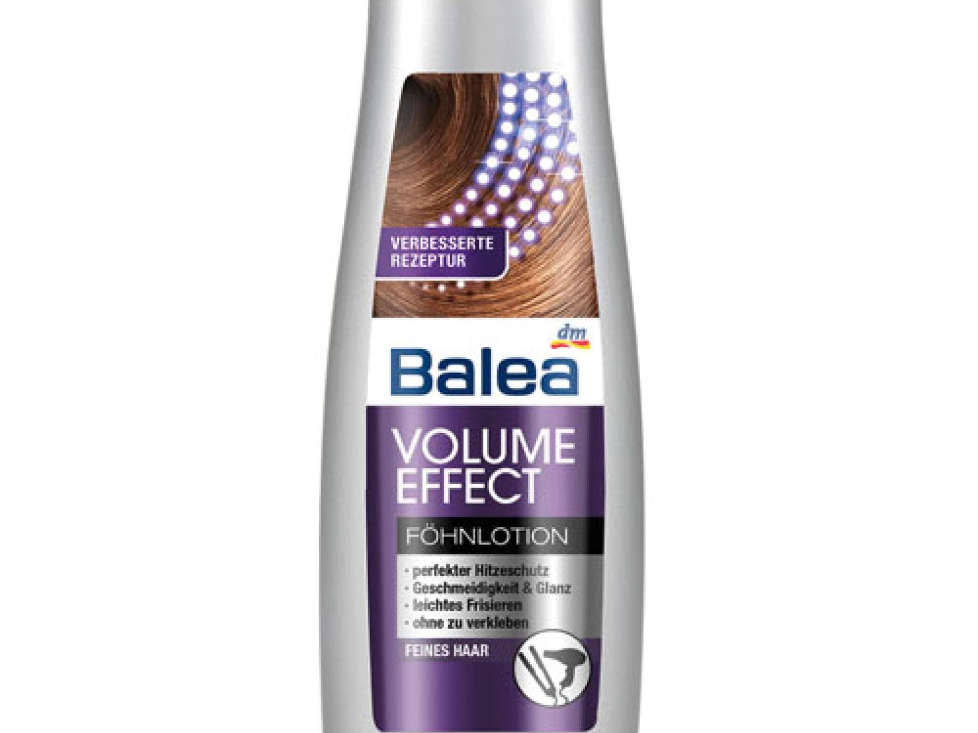 Ohne Silikone: Balea Volume Effect Föhnlotion
