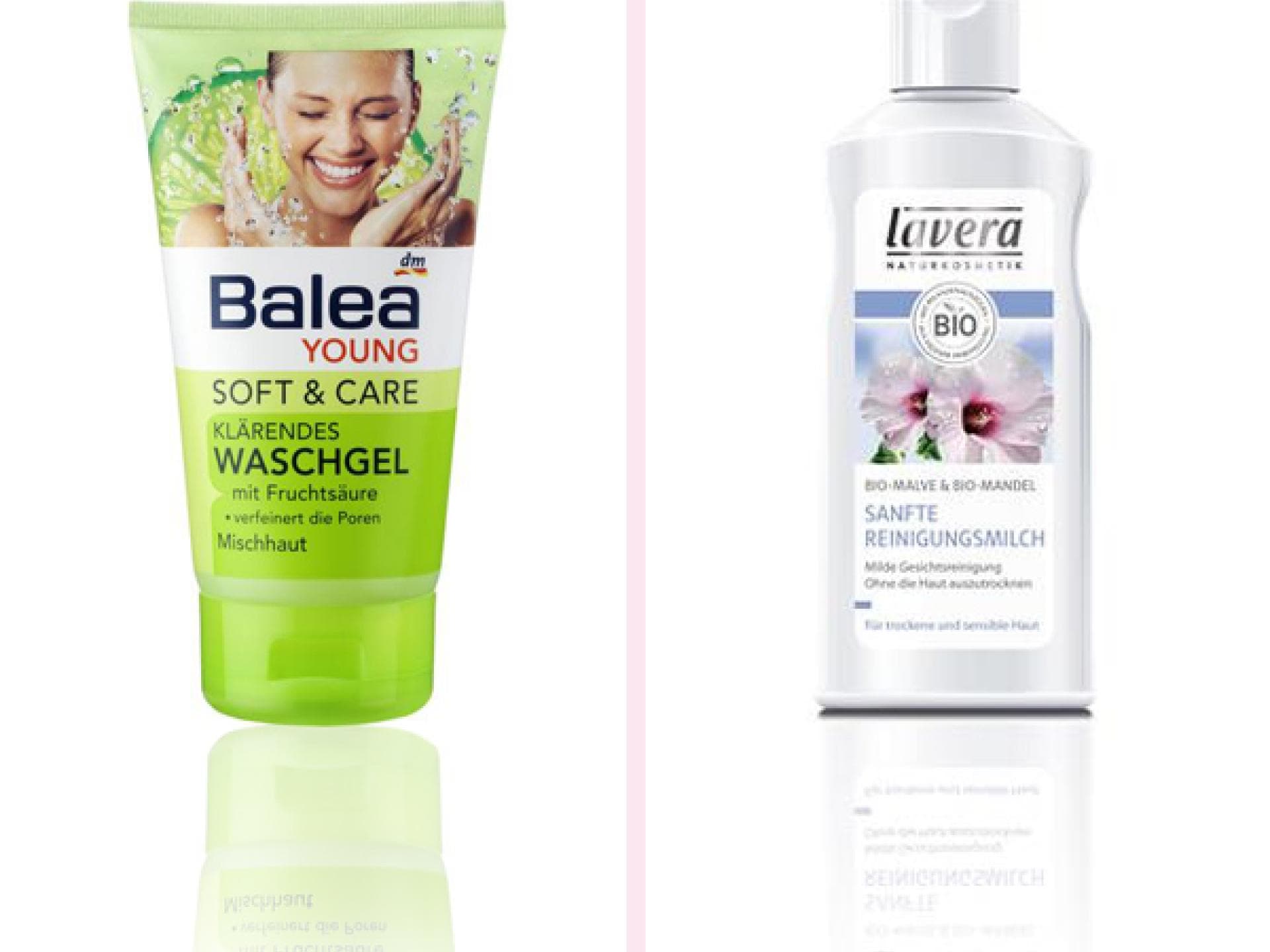 Waschgel vs. Reinigungsmilch Waschgel vs. Reinigungsmilch