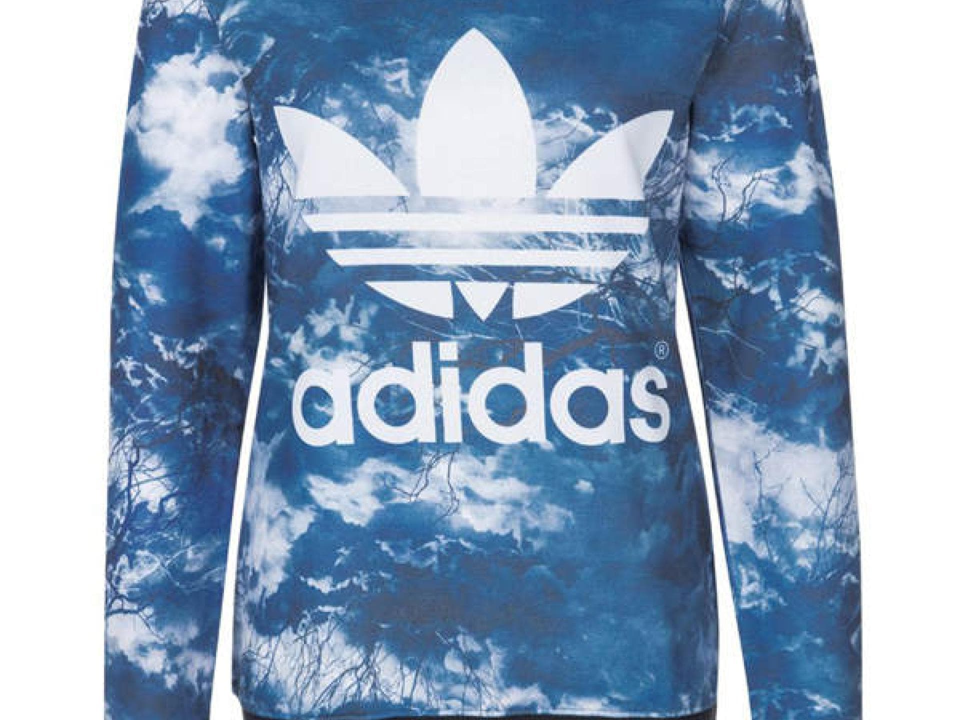 All-Over-Print-Pullover von Adidas mit Wolken