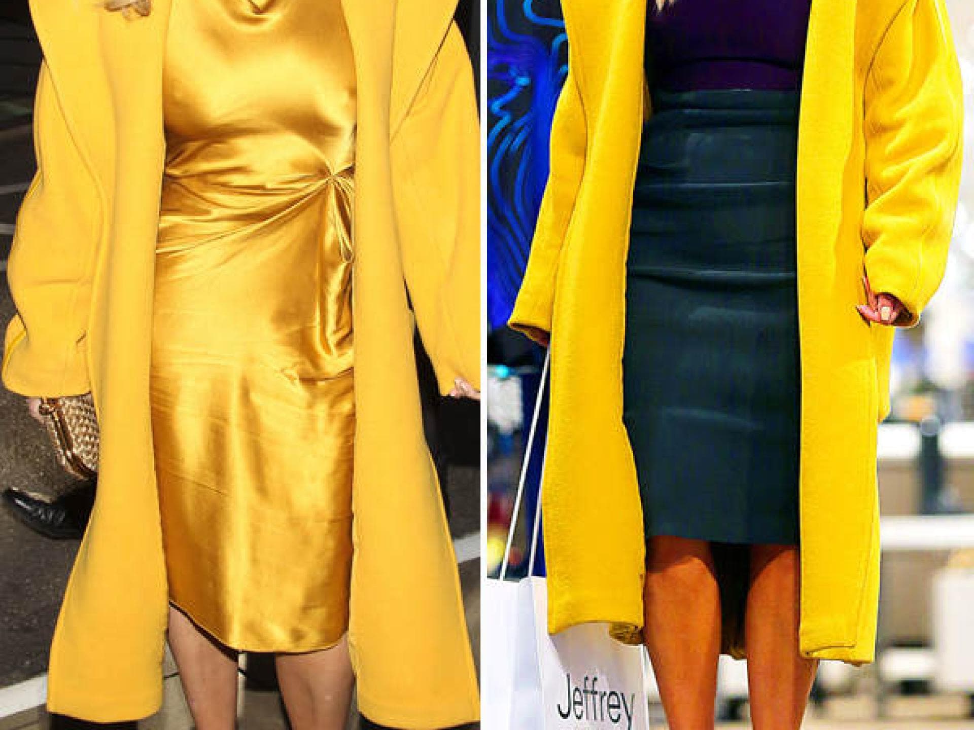 Kim Kardashian: Gelber Mantel