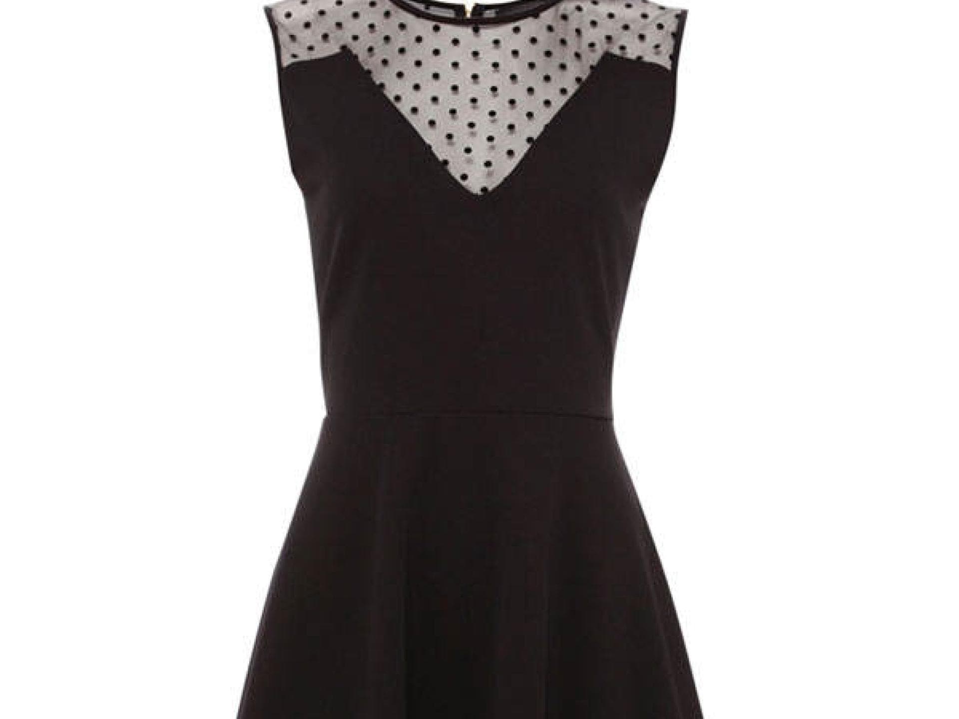 Partykleid mit Pünktchen von Pull & Bear