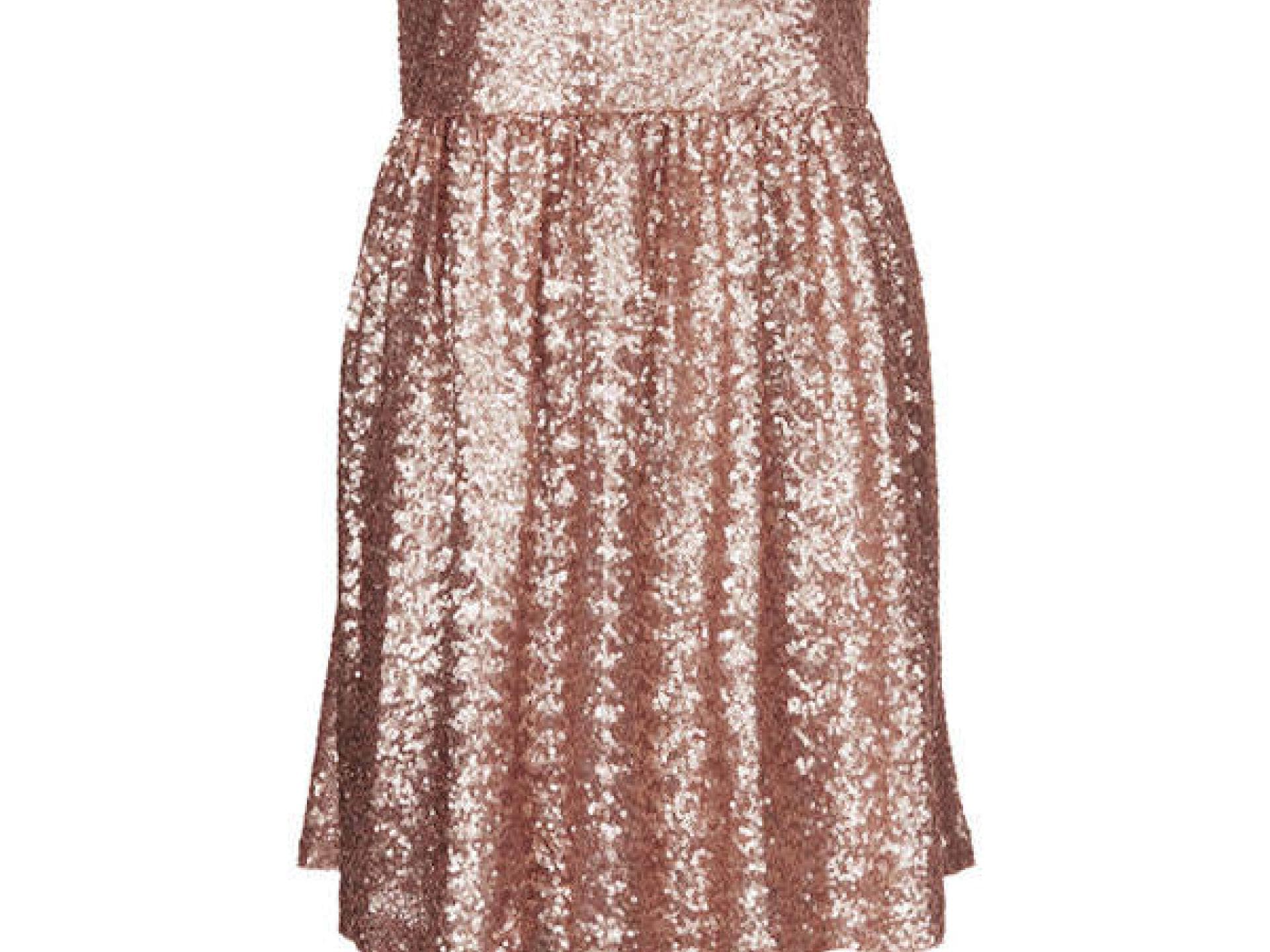 Kleid mit Pailletten in Rosé von Topshop.com