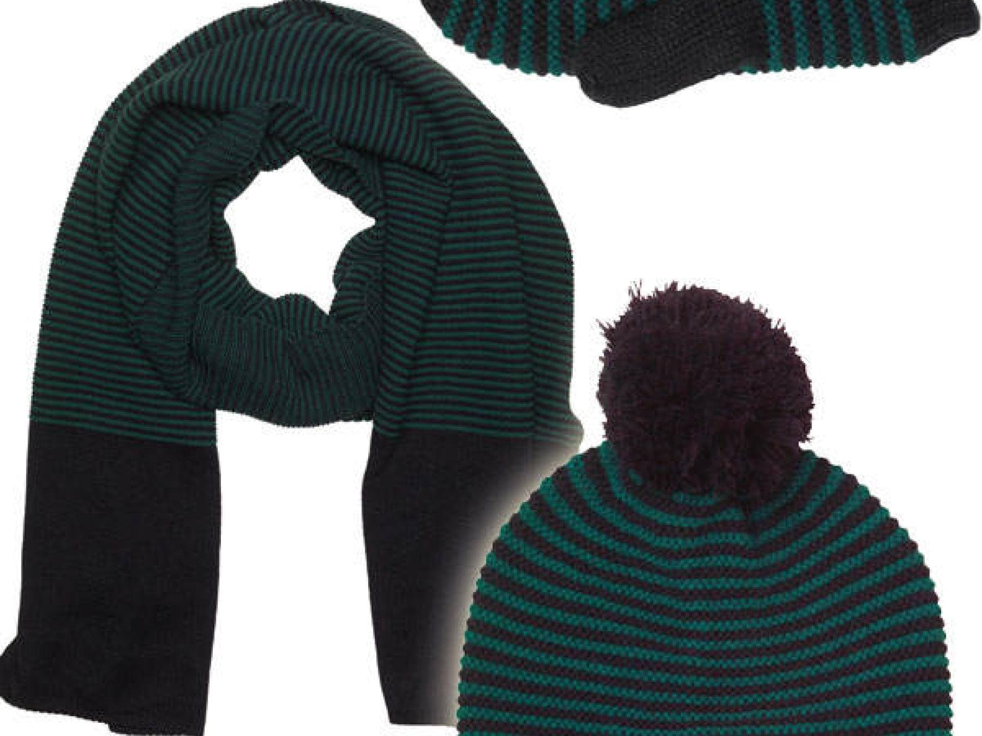 Grün-Schwarz gestreiftes Set von Monki.com