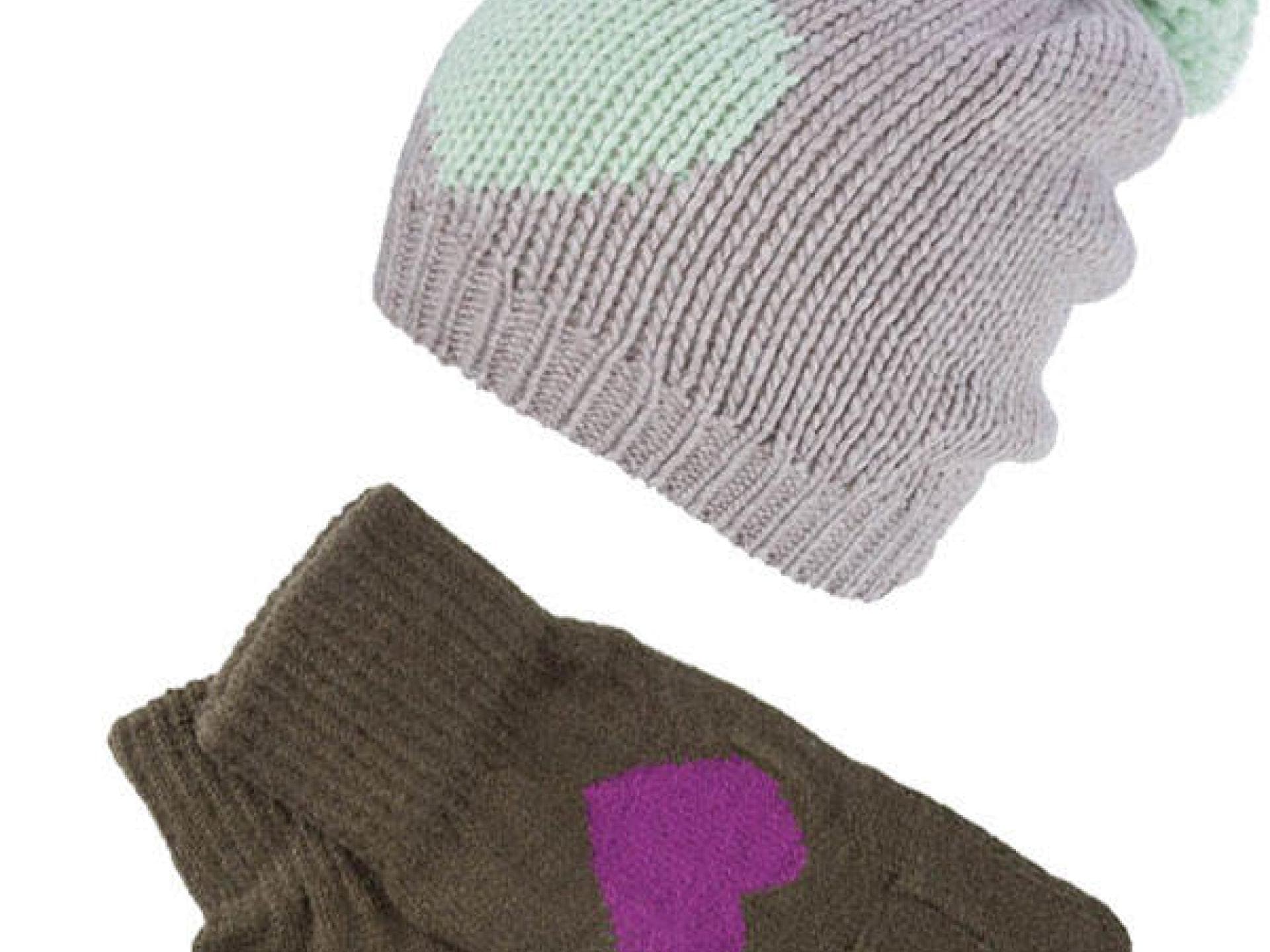 Herzige Handschuhe und Mütze