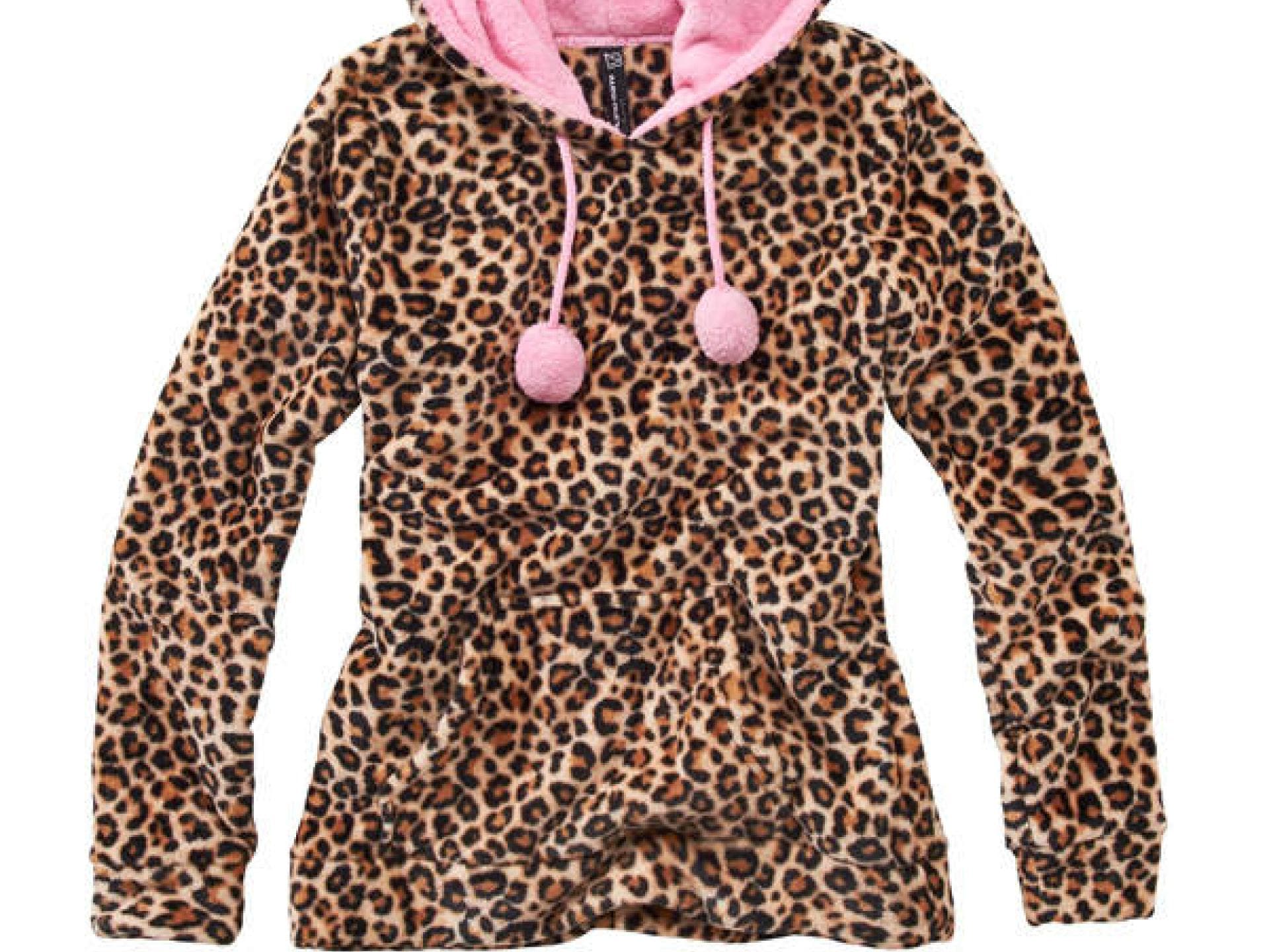 Kapuzenpullover mit Leo-Muster von Mister Lady