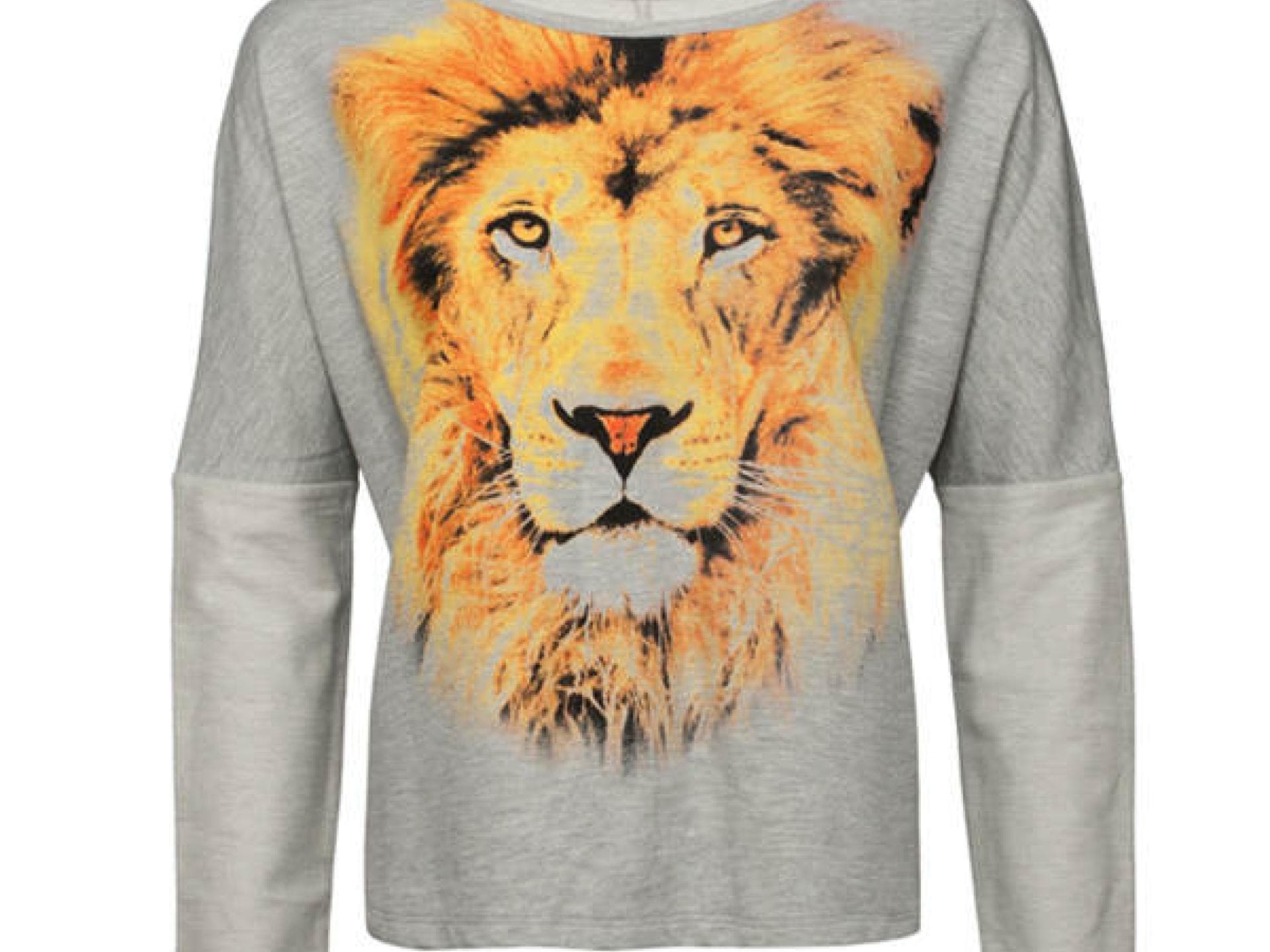 Pulli mit Löwen Print von New Yorker