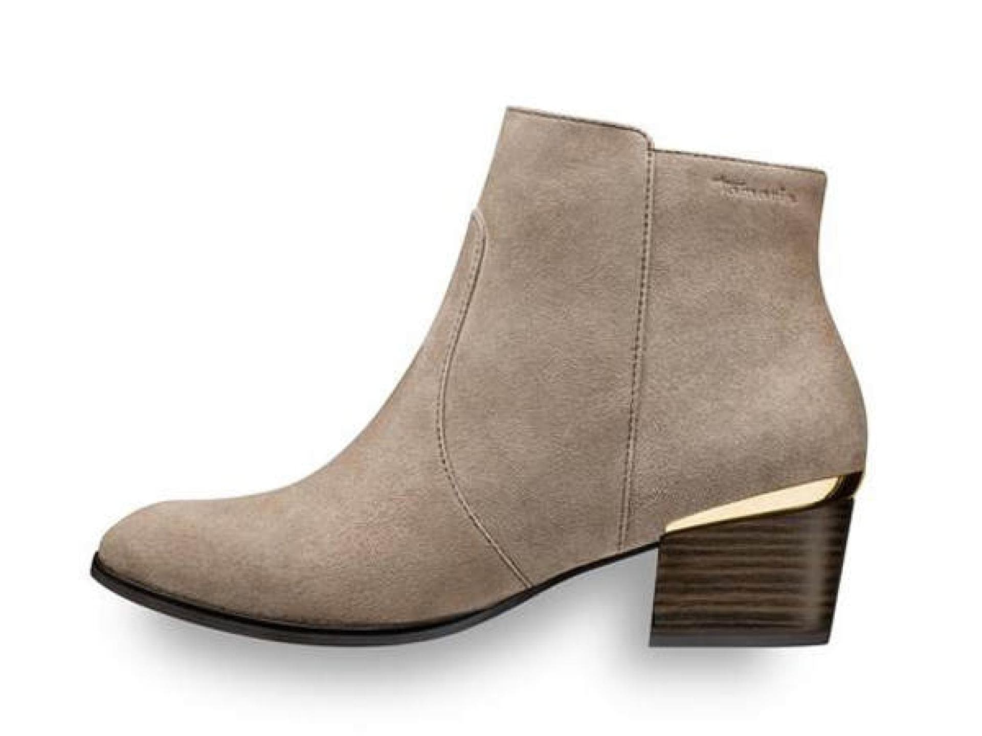 Ankle Boots mit goldenem Einsatz