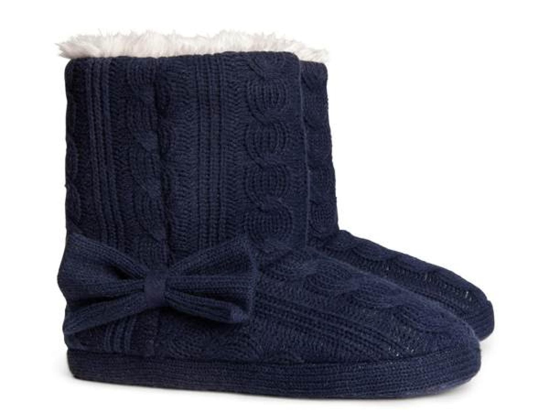 Dunkelblaue Hausschuhe von H&M