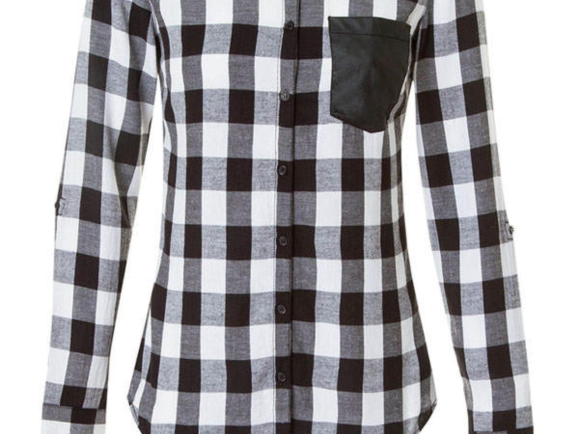 Bluse mit Lederkragen von Tally Weijl