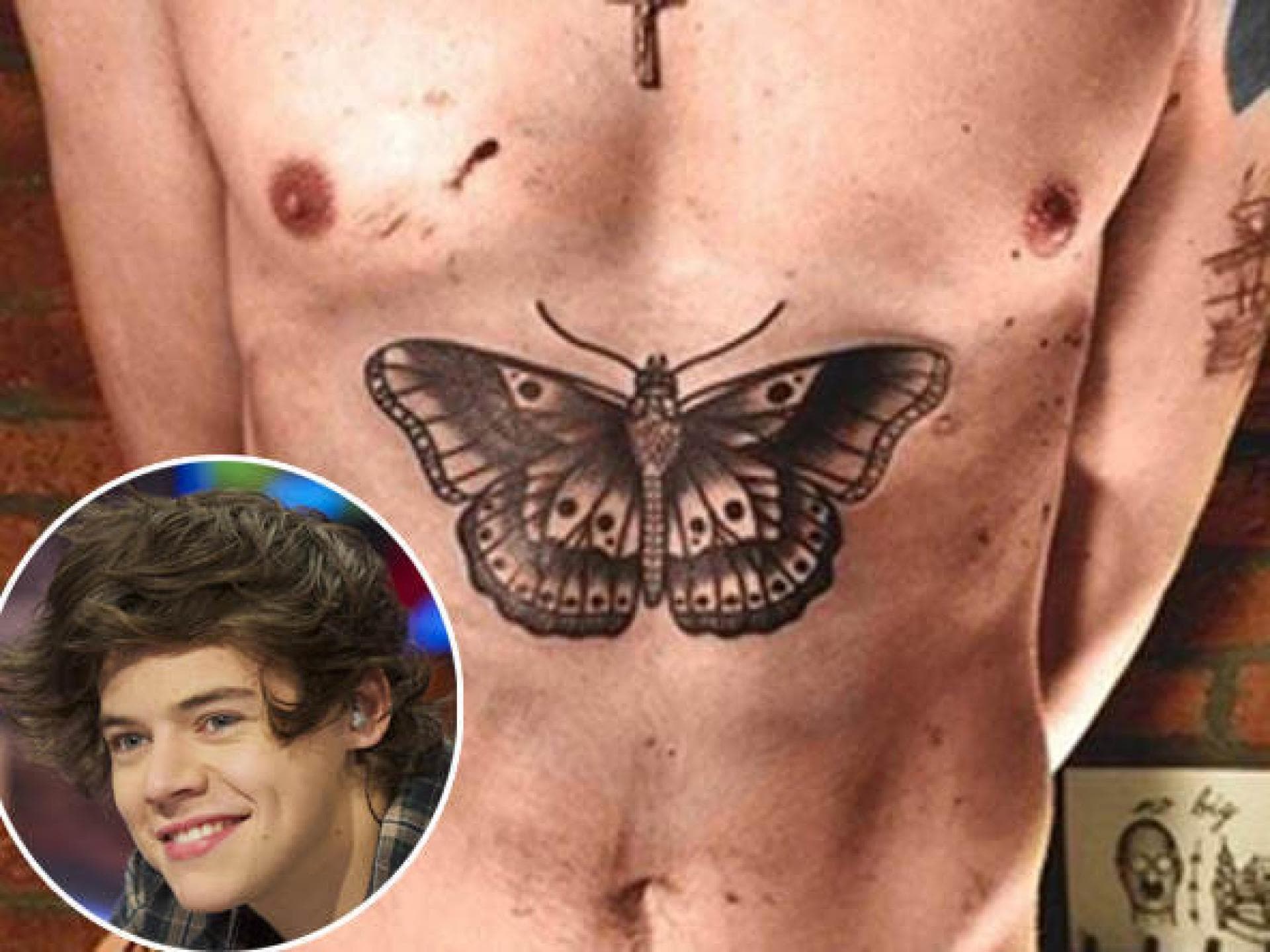 Harry Styles Schmetterling-Tattoo Harry Styles Schmetterling-Tattoo