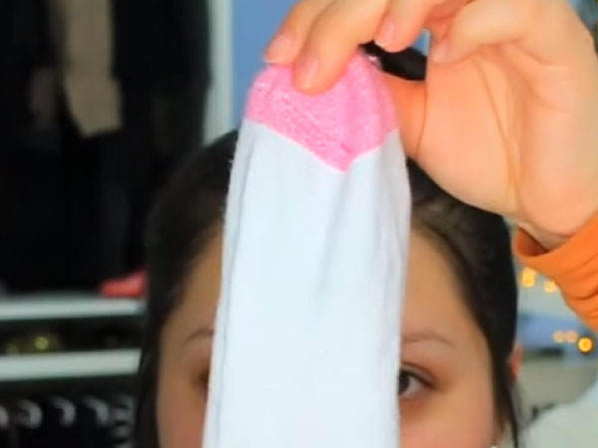 Socken als Make-up Schwamm