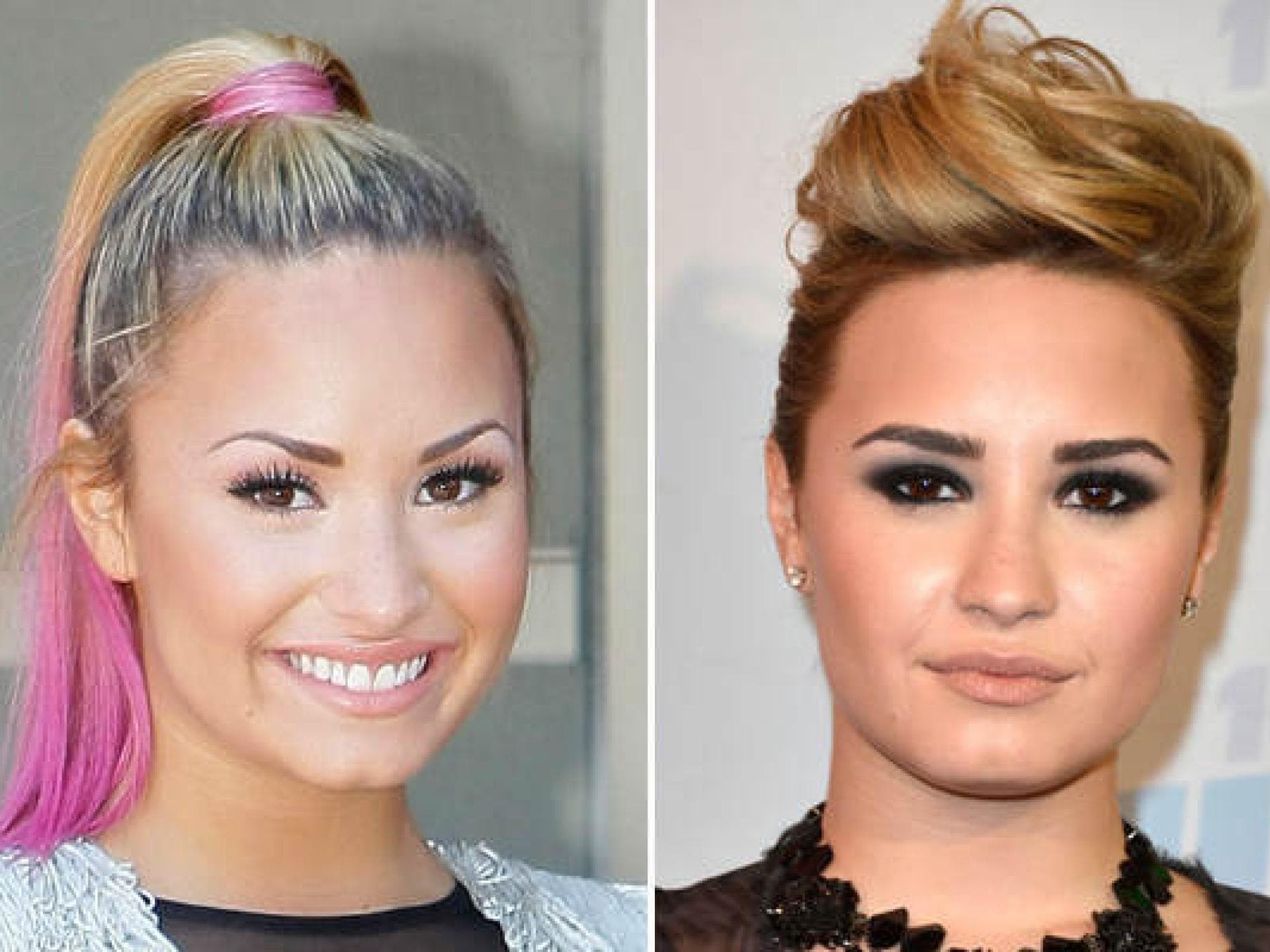 Demi Lovato mit Dip Dye Pferdeschwanz