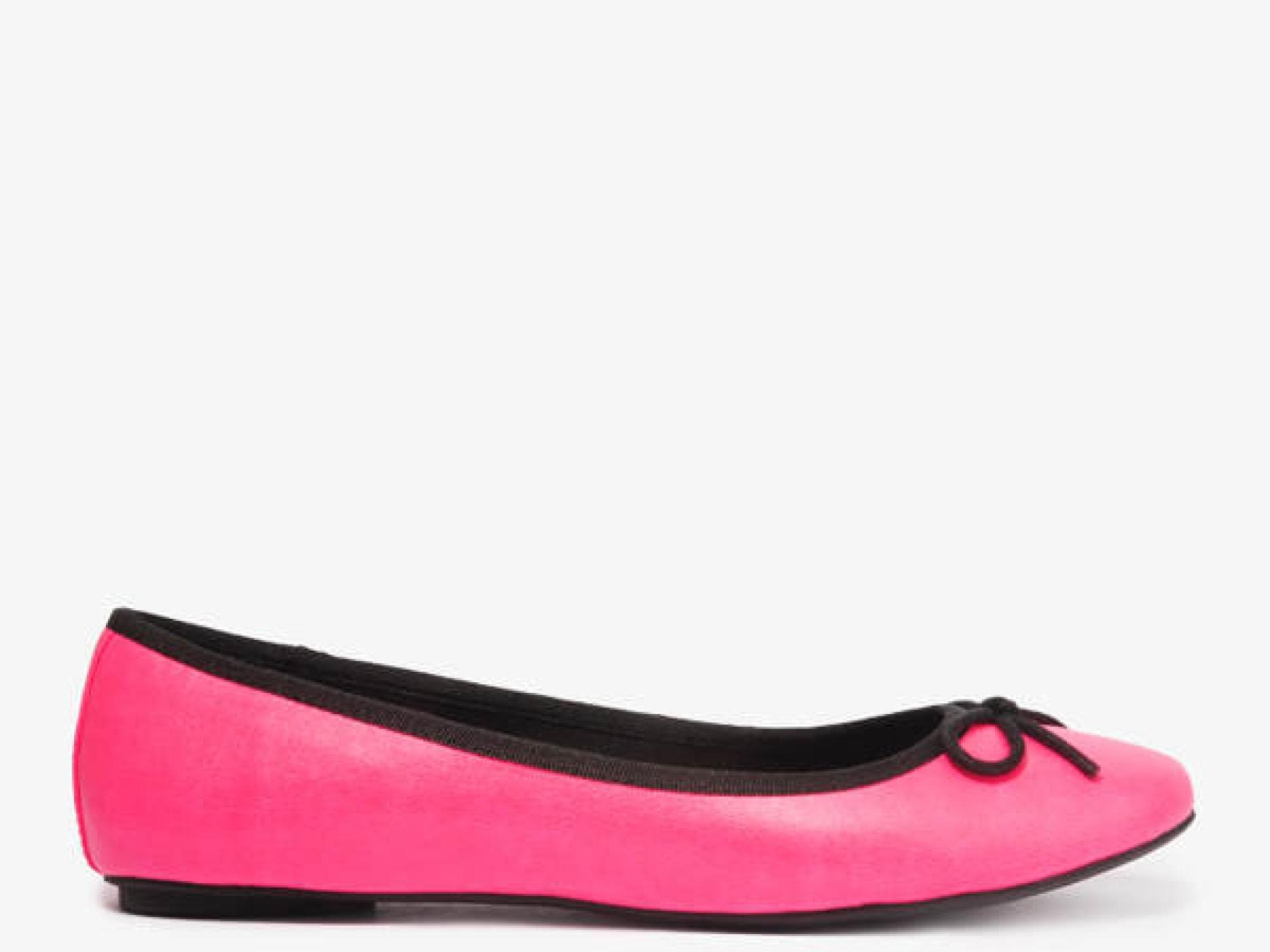 Pinke Ballerinas mit schwarzem Bund