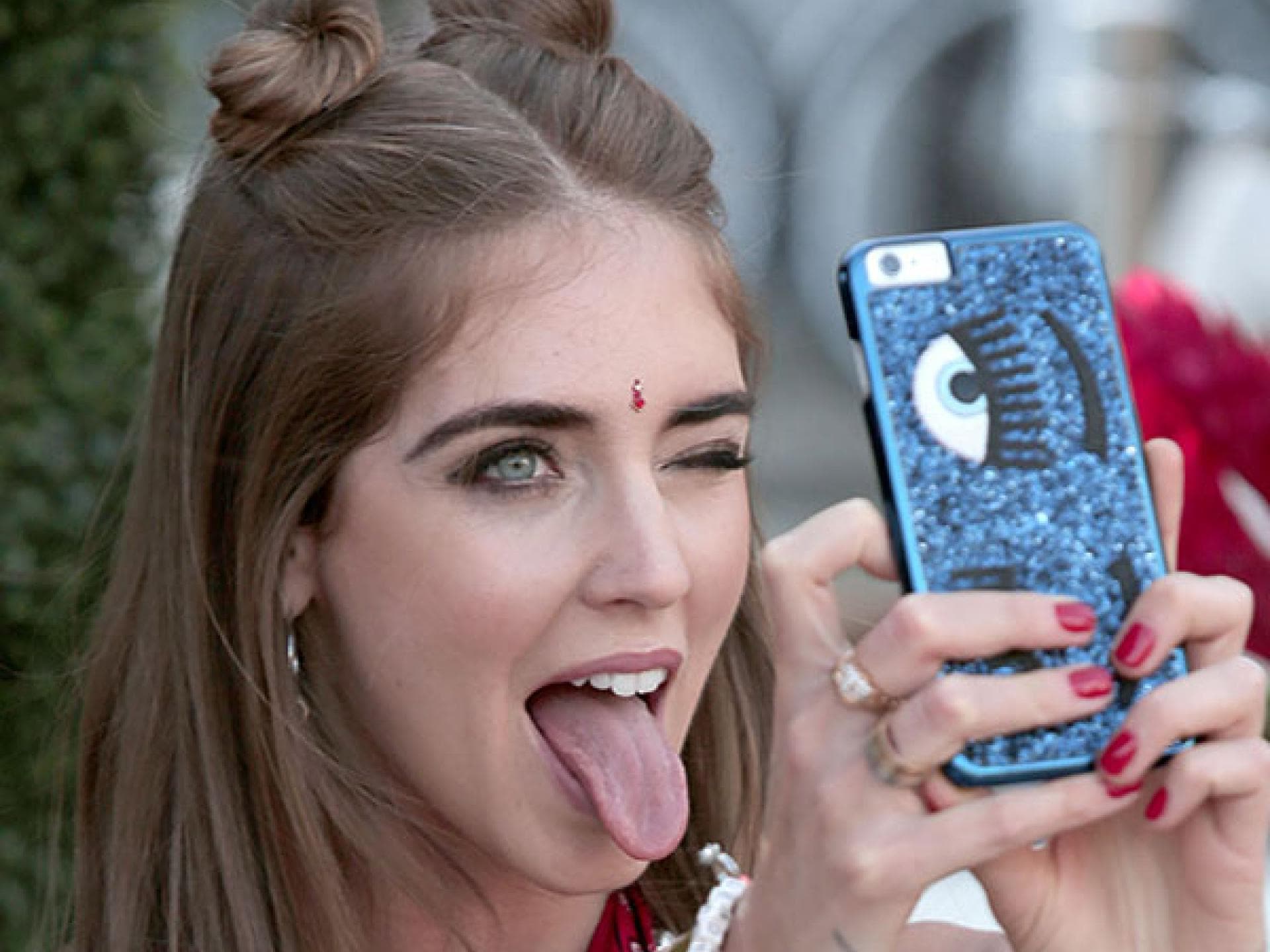 Chiara Ferragni mit Boho Make-up Chiara Ferragni mit Boho Make-up